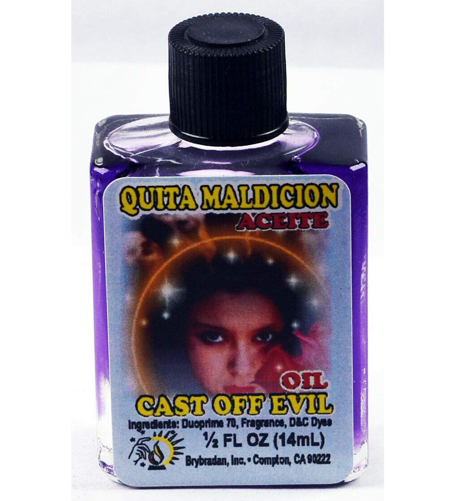 1 Piece BRYBRADAN CAST Off Evil Spiritual Oil QUITA MALDICION ACEITE ESPIRITUAL -1/2 FL OZ 14.7ML CAST OFF EVIL 1 Fl Oz (Pack of 1)