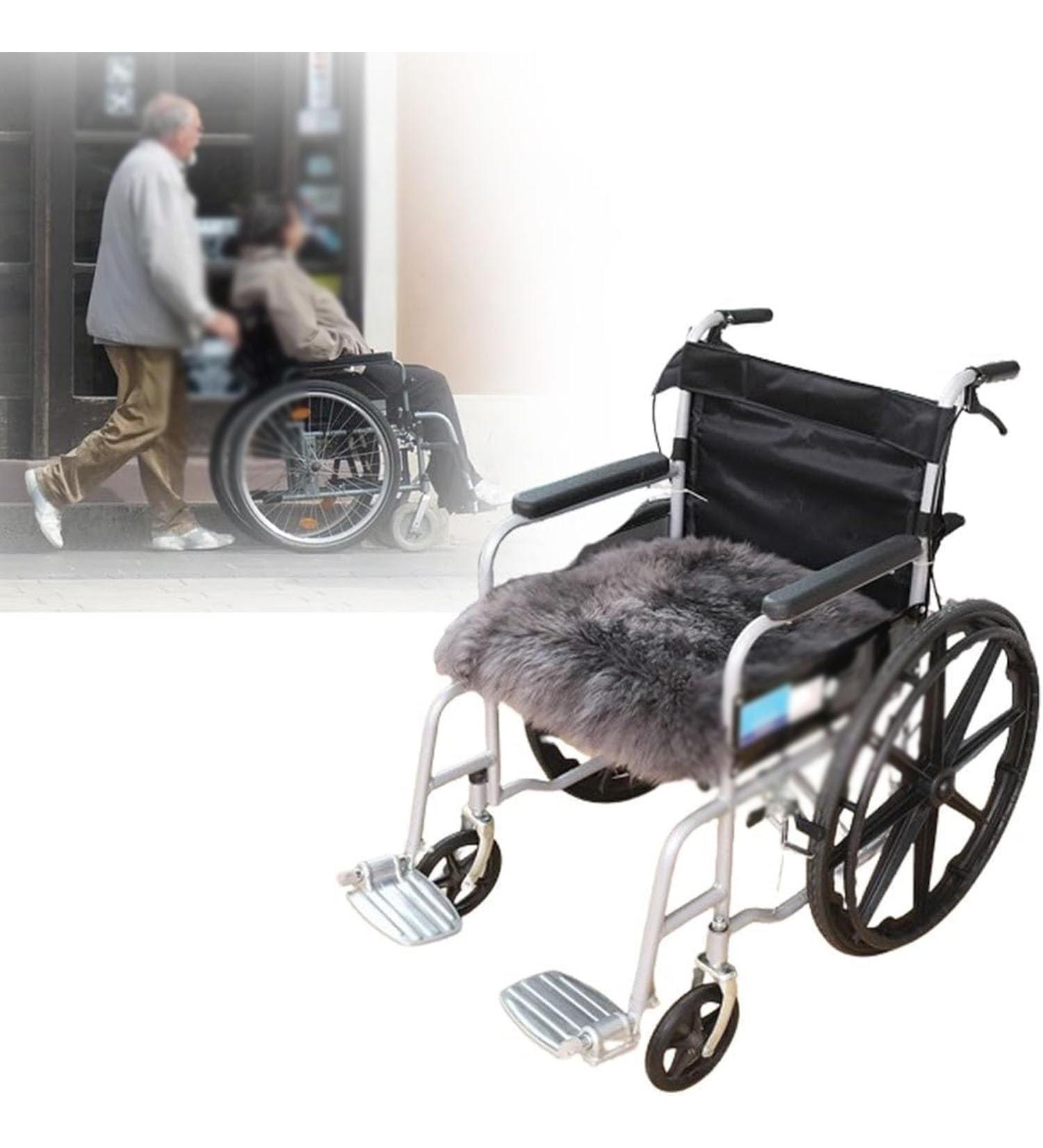 Wool Fleece Wheelchair Cushion Winter Warm Wheelchair Seat Cover Soft Cosy Cushion Suitable for Electric/Manual Wheelchair Chair Sofa Or Car Wheelchair Cushion Seat Pad(1 50 * 50cm) 50*50cm 1 - Buy Online on GoSupps.com