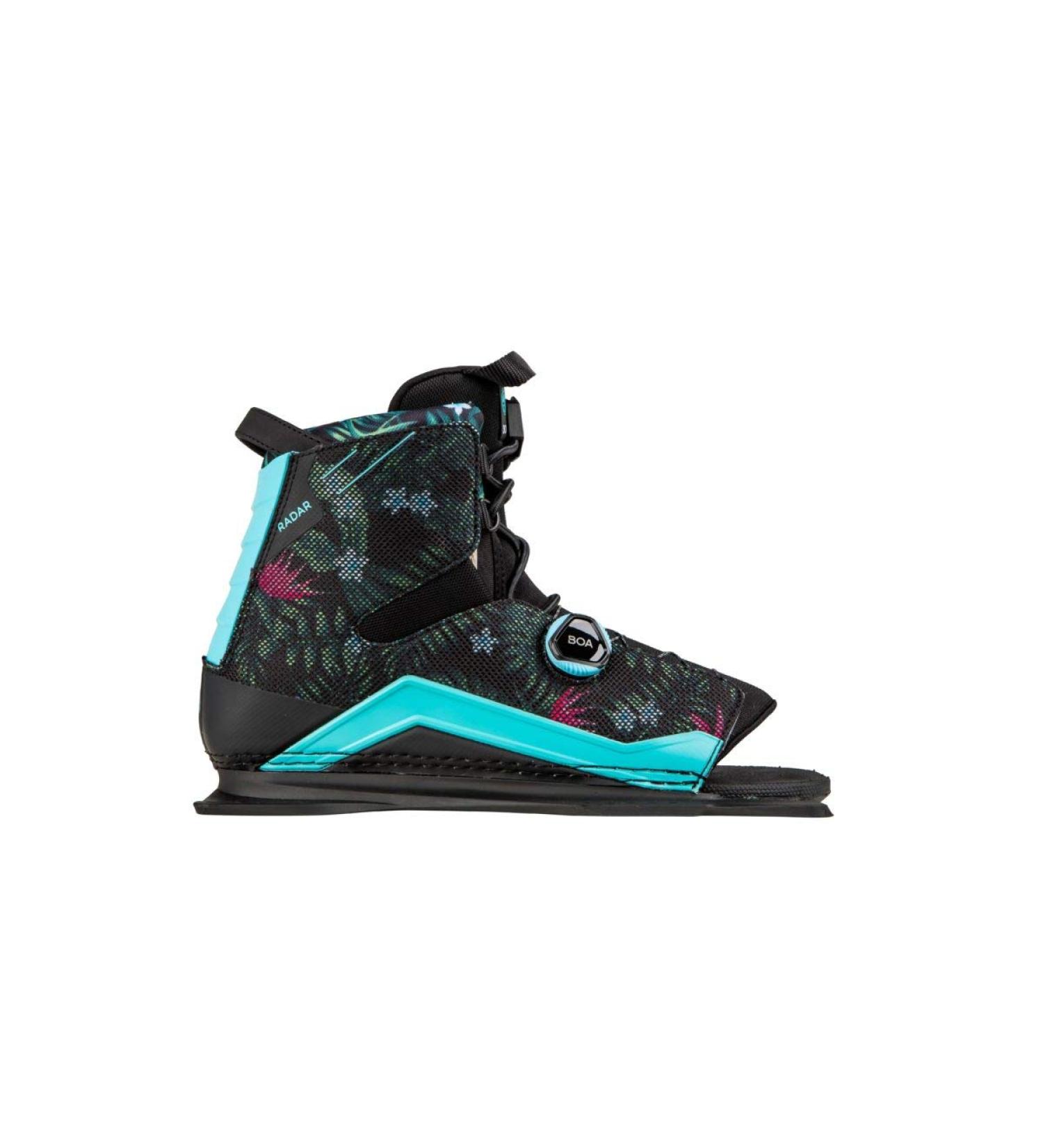 Radar Lyric BOA Boot - Black/Tropical Blue - Front Feather Frame - STD