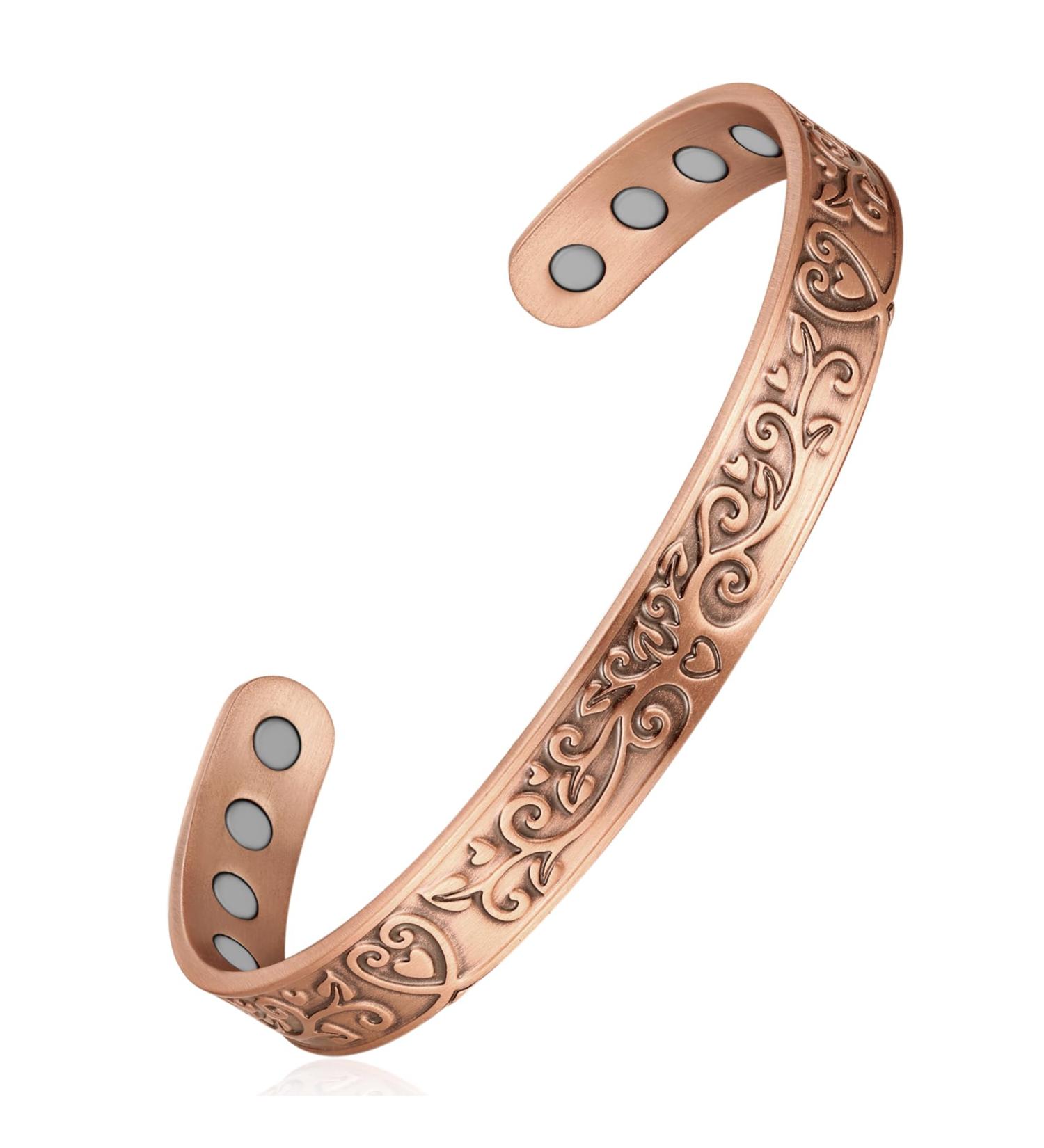Jeracol 8X Ultra Strength Pure Copper Magnetic Bracelet with Tree of Life Design - Gift Box Included - Buy Online on GoSupps.com