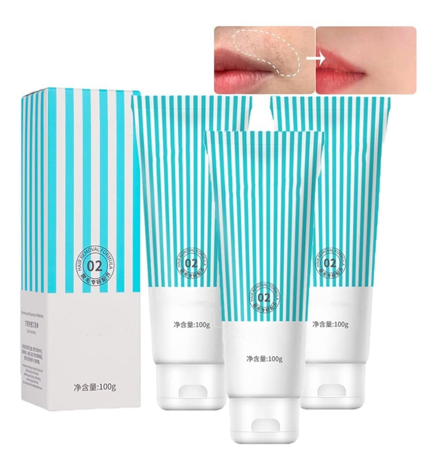 Peach Hair Removal Cream Upper Lip Hair Removal Cream for Women Refreshing and Gentle Facial Hair Removal for Facial Mustache Lip Hair Fine Hair (3pcs) - Buy Online on GoSupps.com