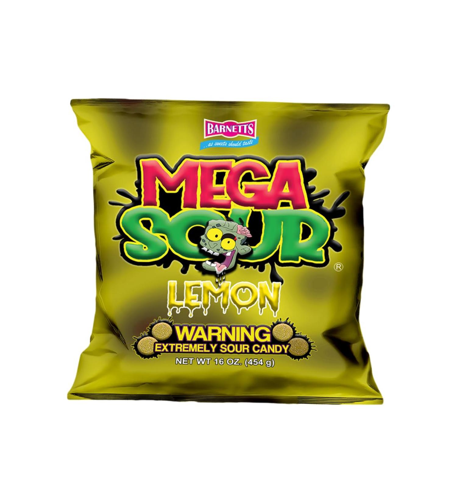 Barnetts Sweets Mega Sour Candy Lemon Citron (454g) - Buy Online on GoSupps.com