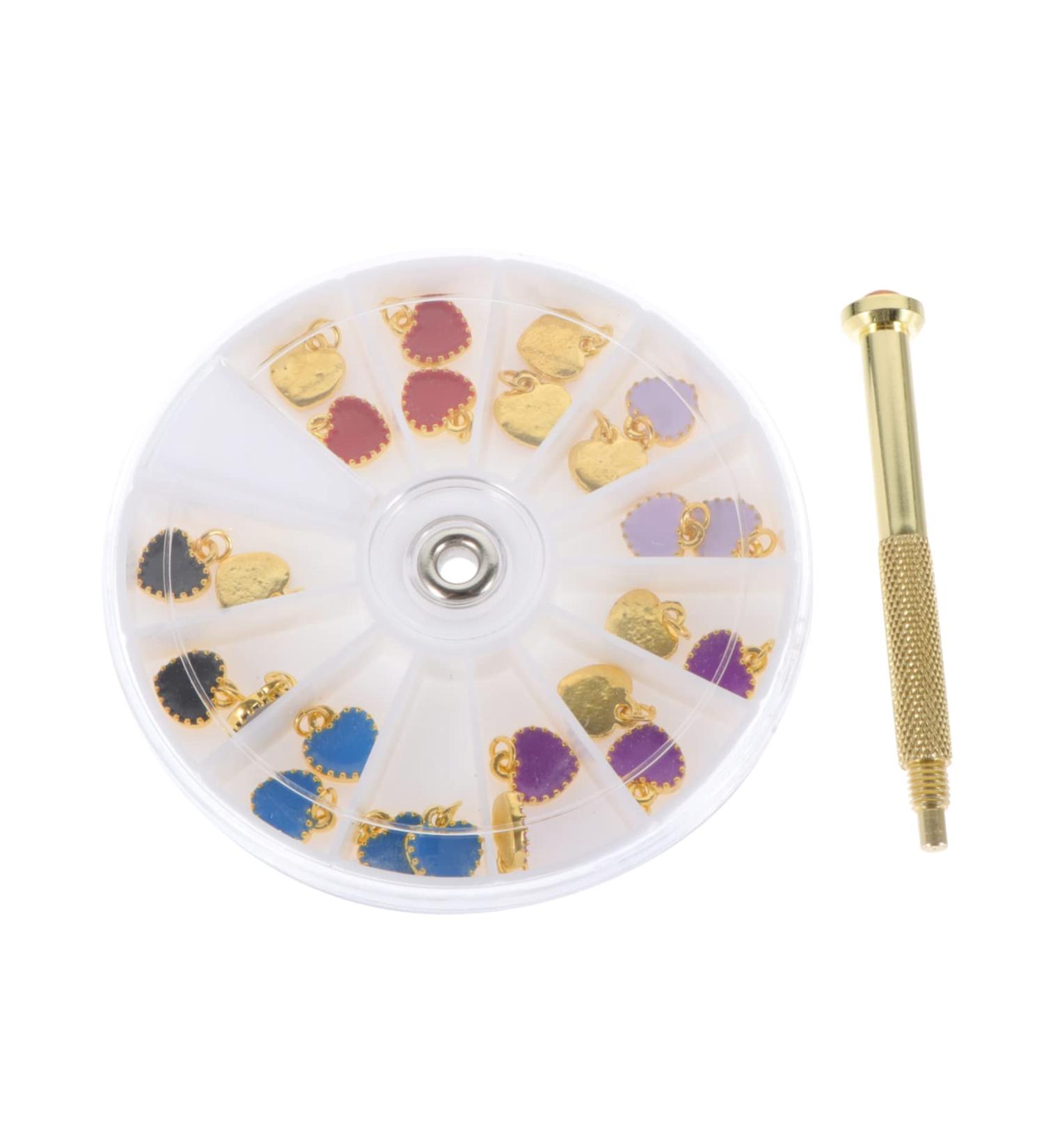 Amosfun 1set Nail Charm Nail Crystals Gems Nail Dangle Charms Metal Nail Art Decorations Nail Jewels Stones Nail Piercing Tools Hand Drill Diy Nail Jewel 3d Decorative Items Manicure Alloy - Buy Online on GoSupps.com