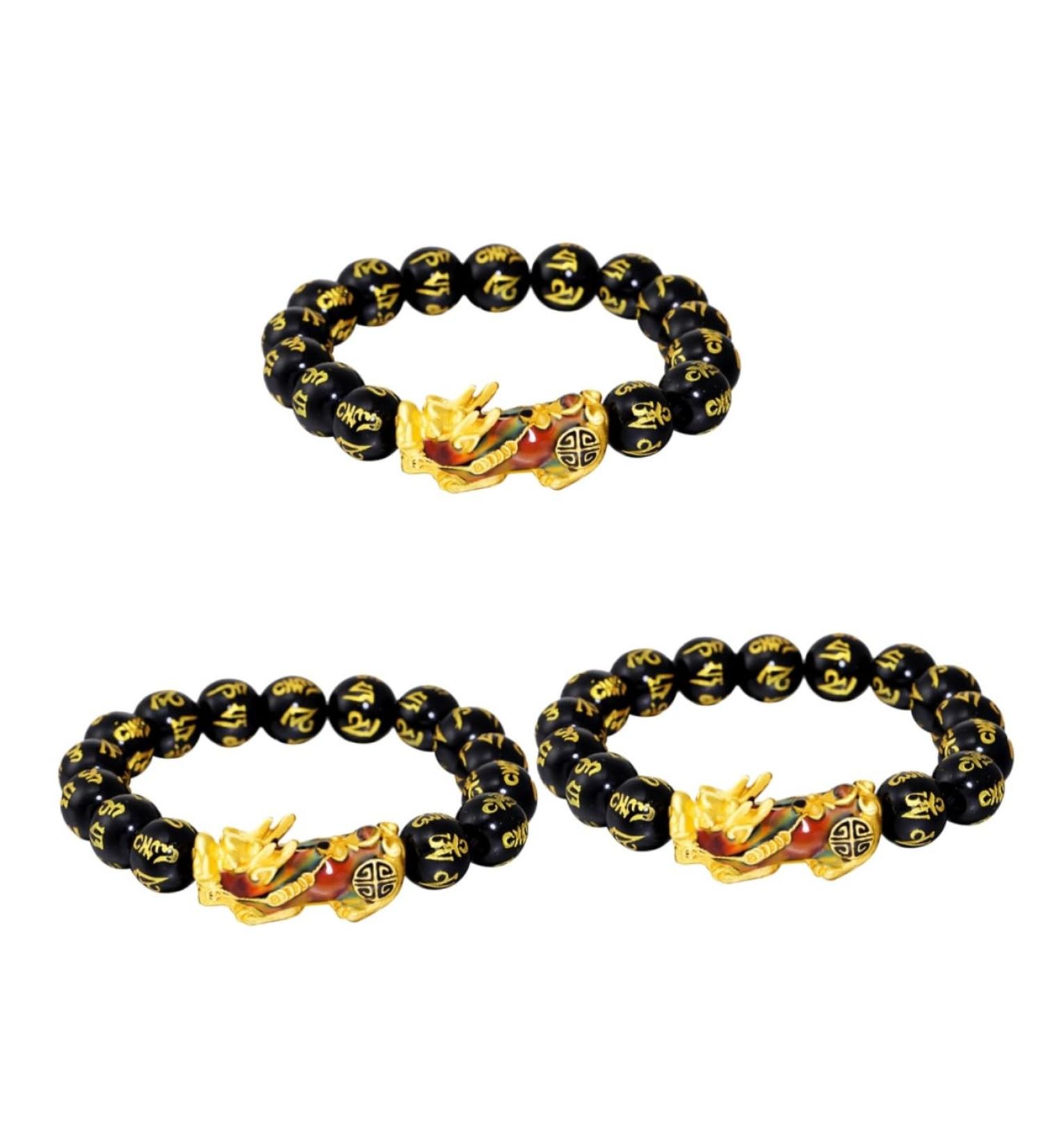 FRCOLOR 2pcs Bracelet Blue Bracelet Buddha Bracelets Pi Yao Bracelet Feng Shui Bracelet Pulseras De Proteccion y Buena Suerte Dragon Bracelet Man Bracelet Beaded Display Alloy Male 21x3CMx3pcs As Shownx3pcs - Buy Online on GoSupps.com