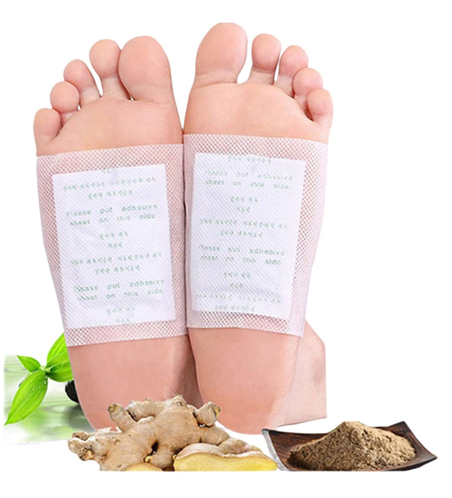 100 Piece Deep Cleansing Foot Pads | Bamboo Vinegar & Ginger Foot Patches - Buy Online on GoSupps.com