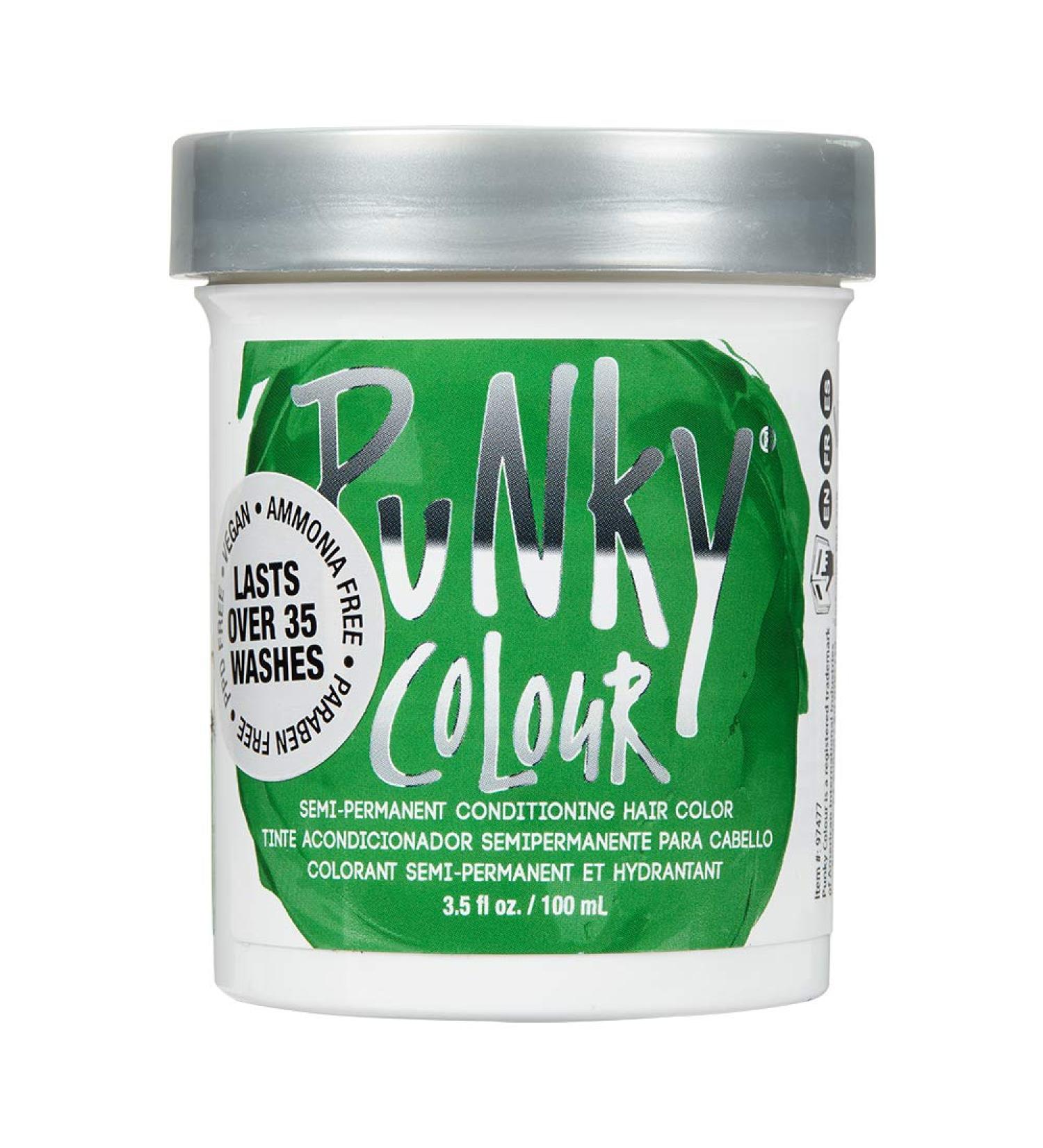 Punky Apple Green Semi Permanent Hair Dye - Vegan, PPD and Paraben Free - Vibrant Color Transformations - Easy Application - Long-Lasting Results - 3.5oz - Buy Online on GoSupps.com
