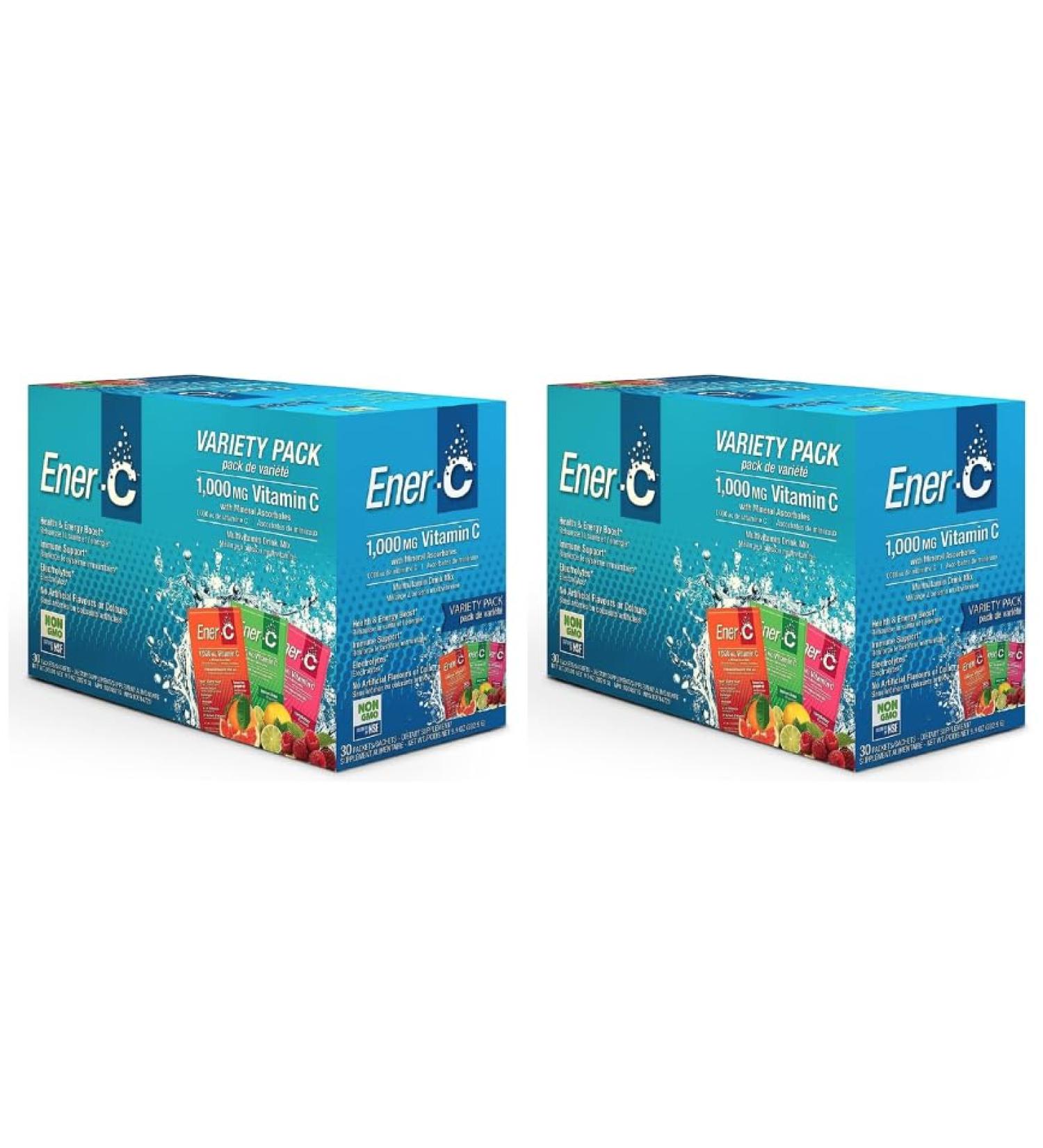 Conquitlam BC V36C2 EnerVitamin C Variety Pack 2 x 30 PacketsSachets Pack of 2 - Buy Online on GoSupps.com