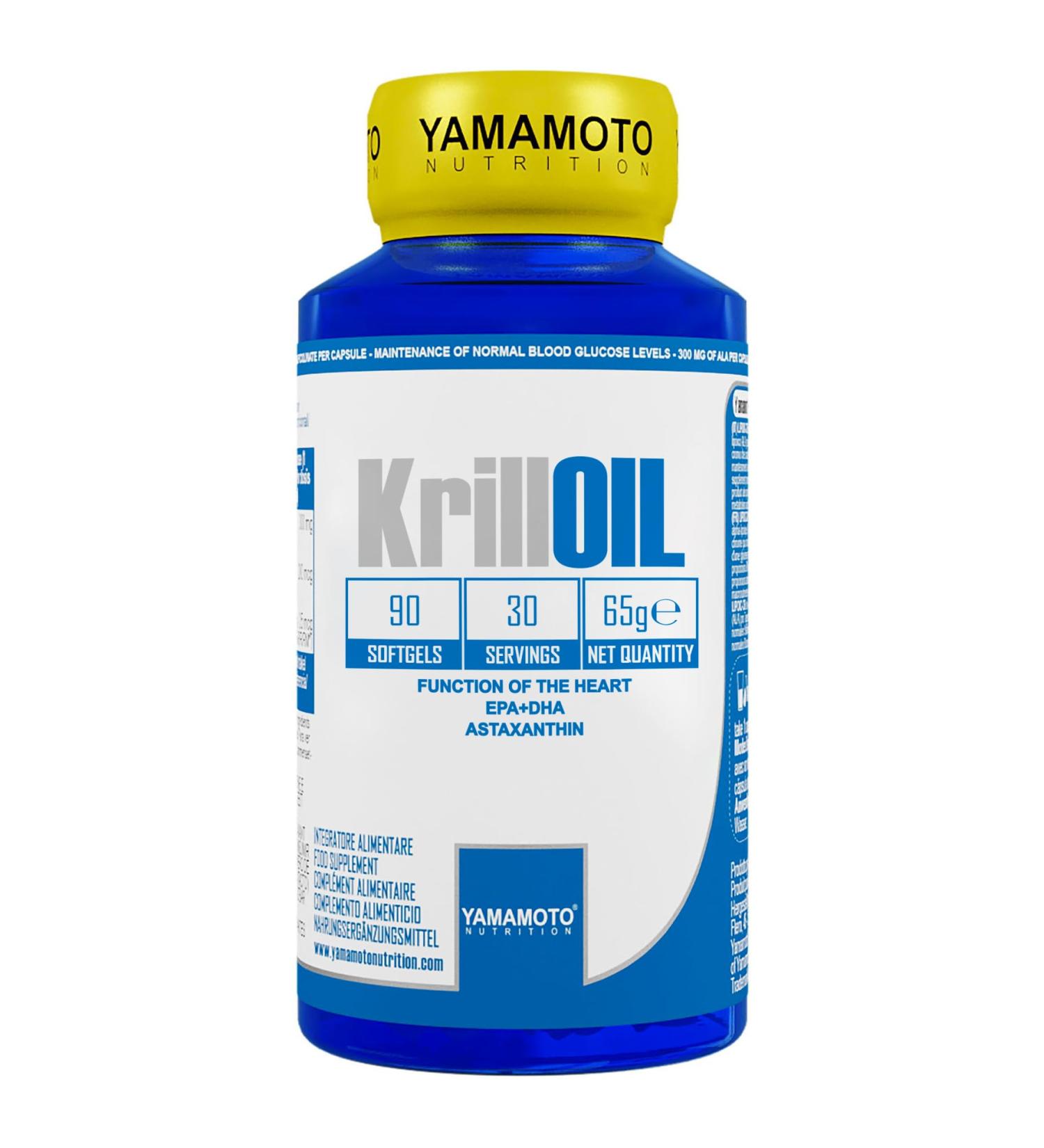 Yamamoto Nutrition KrillOIL suppl ment alimentaire base d'huile de Krill antarctique avec Astaxantina 90 capsules - Buy Online on GoSupps.com