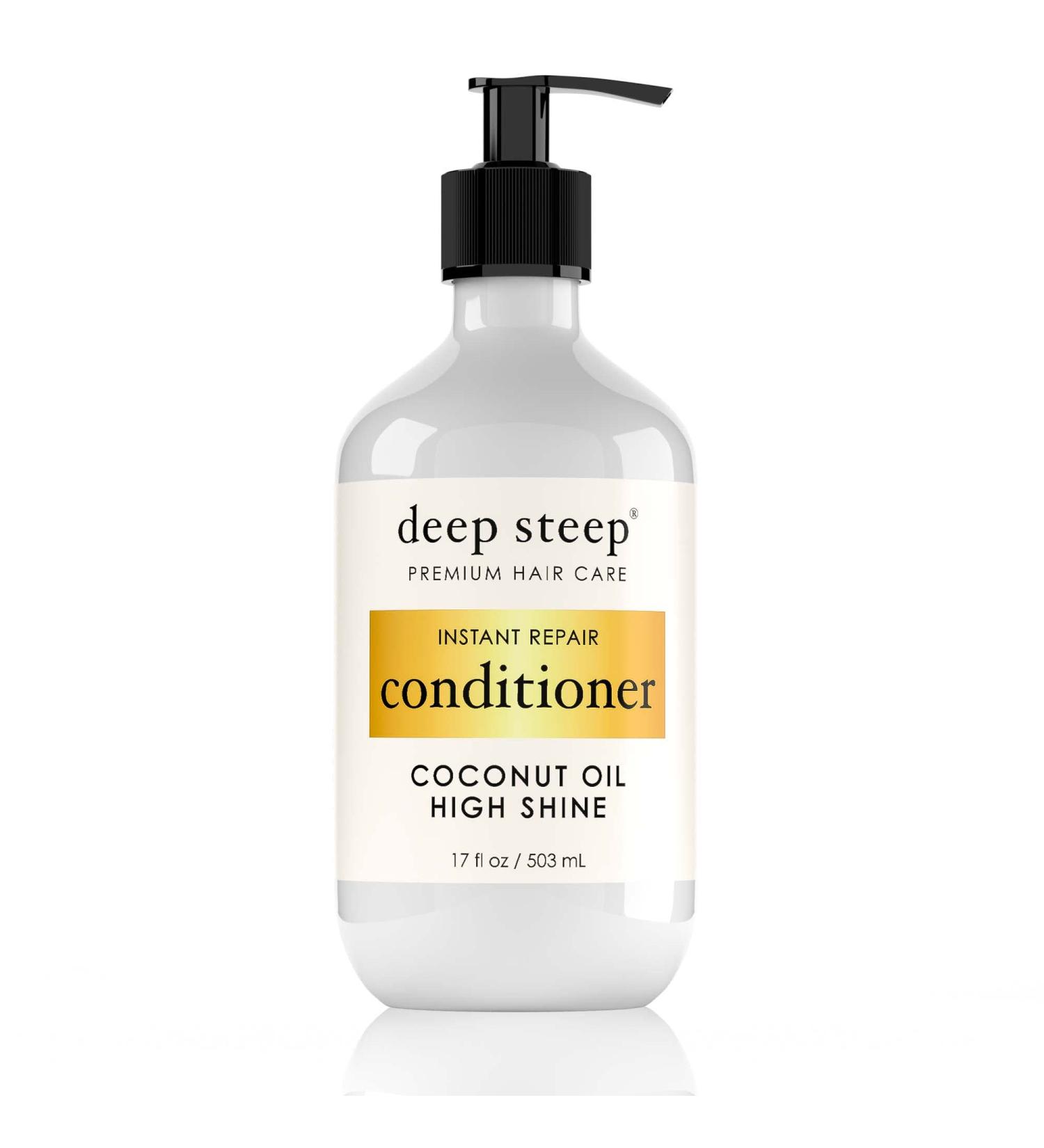Deep Steep Premium Hair Care Conditioner - Coconut Oil High Shine 17oz | International Shipping Available - Buy Online on GoSupps.com