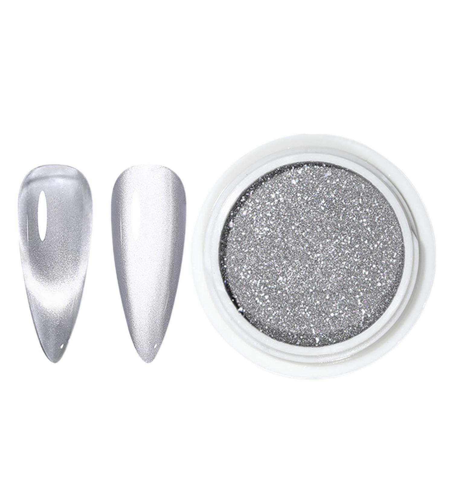Poudre ongles chrom e avec effet miroir argent pigment de manucure holographique pour pigment de manucure pour poudre chrom e pour ongles en gel - Buy Online on GoSupps.com