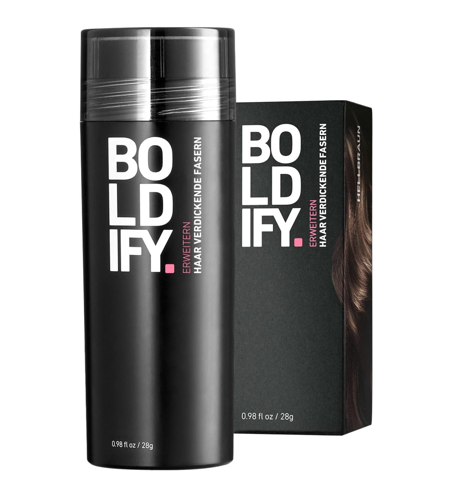 Boldify Scatter Hair Powder for Thinning Hair - Light Brown 28g | Natural & Invisible Hair Loss Concealer for Men & Women Seals Fine Hair in 15 Seconds - Buy Online on GoSupps.com
