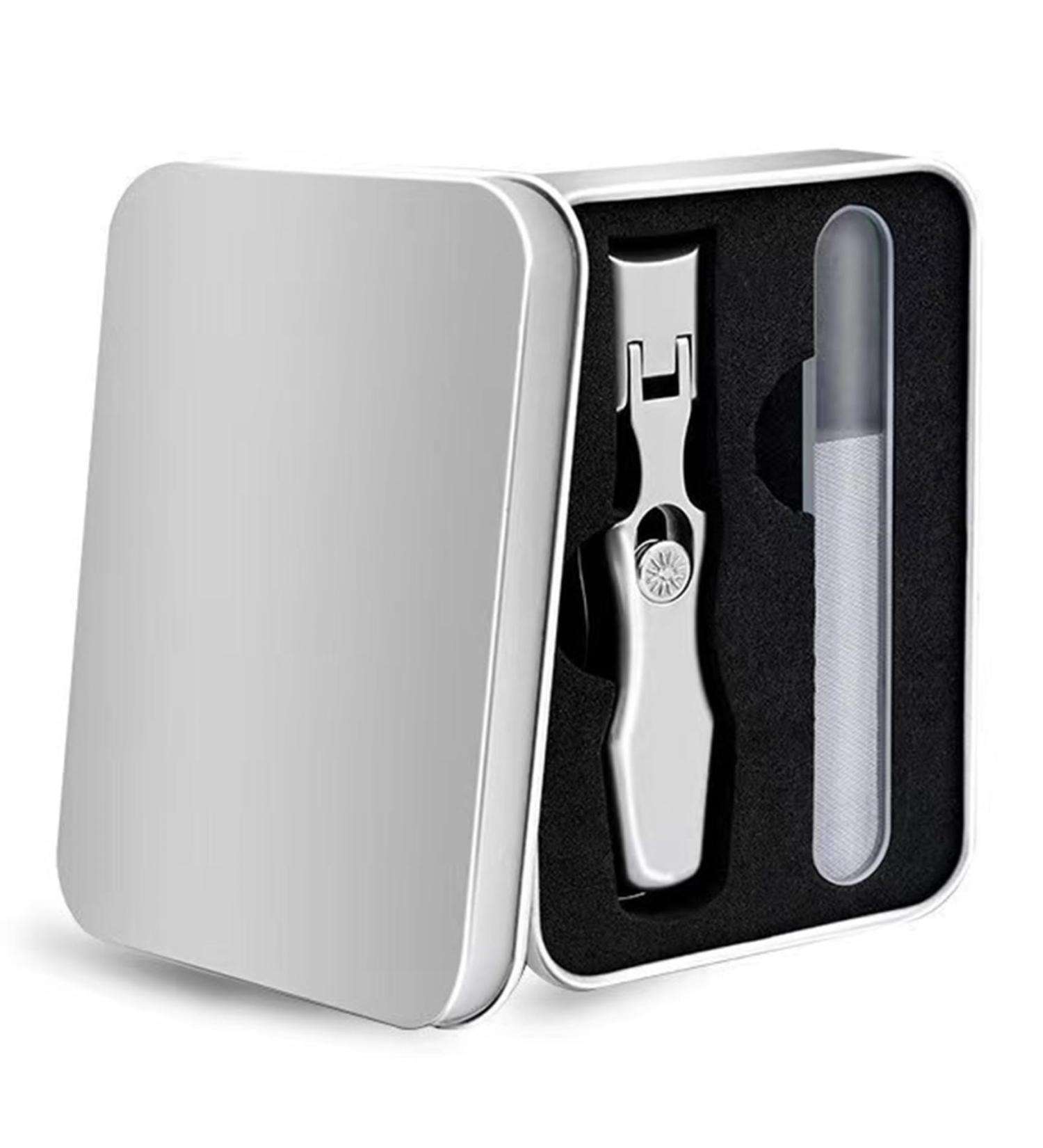 Nail Clippers with Catcher Wide Jaw Opening Anti Splash Nail Clippers Nail Cutter with Sharp Curved Cutter and Storage Box Beauty Supplies - Buy Online on GoSupps.com