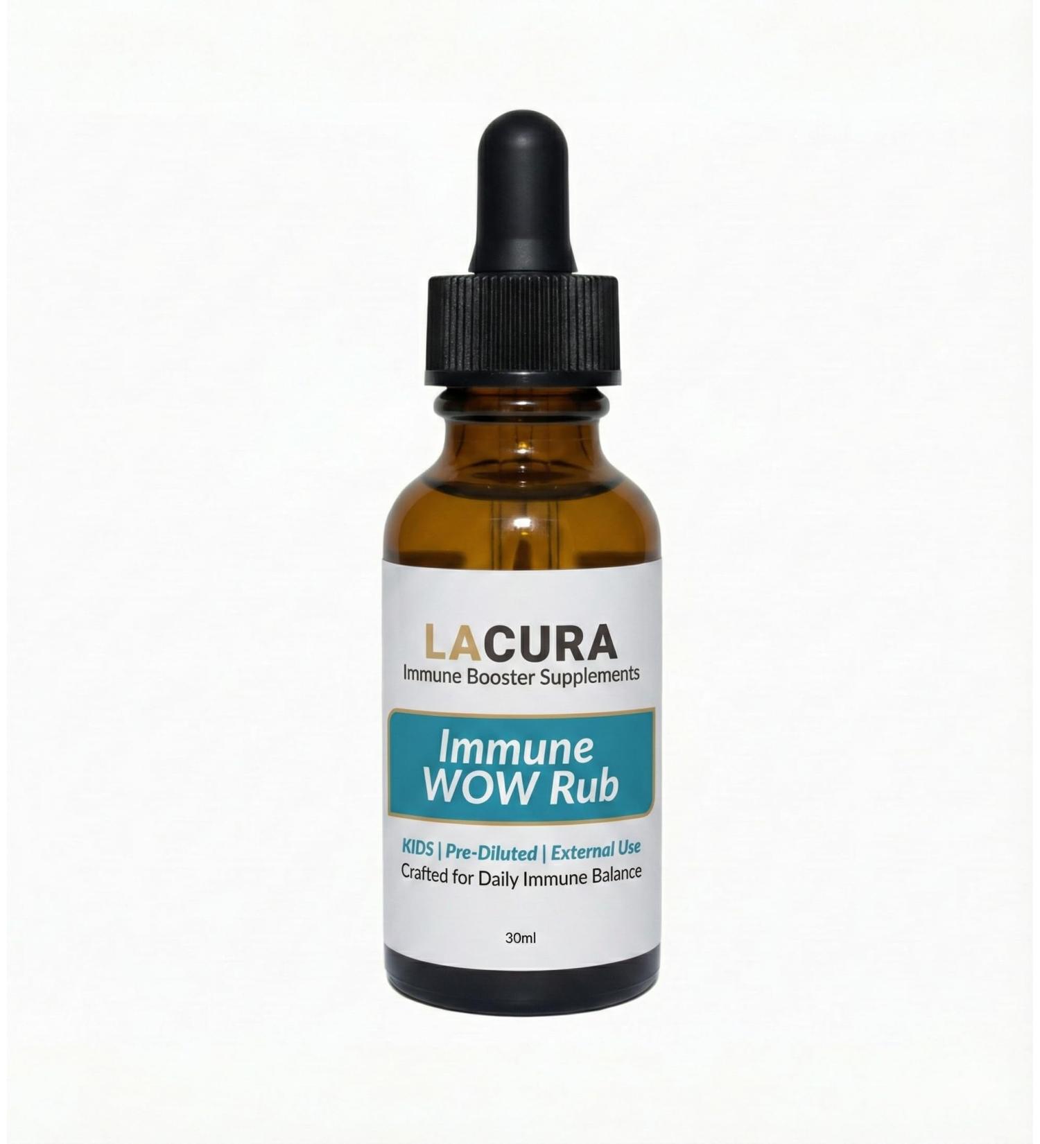 LaCura Kids Immune Wow Rub Gentle Essential Oil Blend for Daily Immune Support (30ml) - Buy Online on GoSupps.com