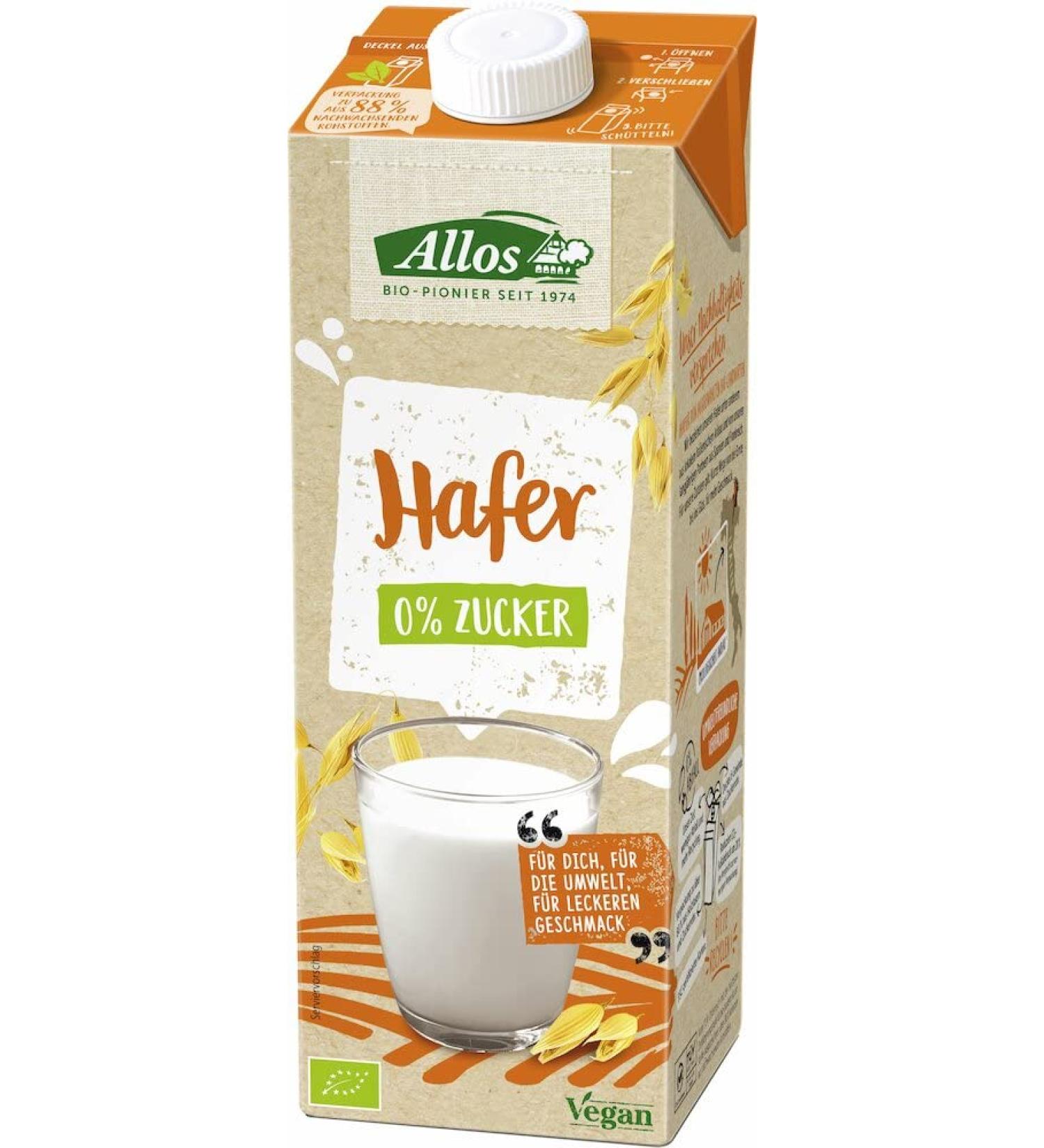 Allos Organic Oat 0% Sugar Drink (6 x 1 l) 1 l (pack of 6)