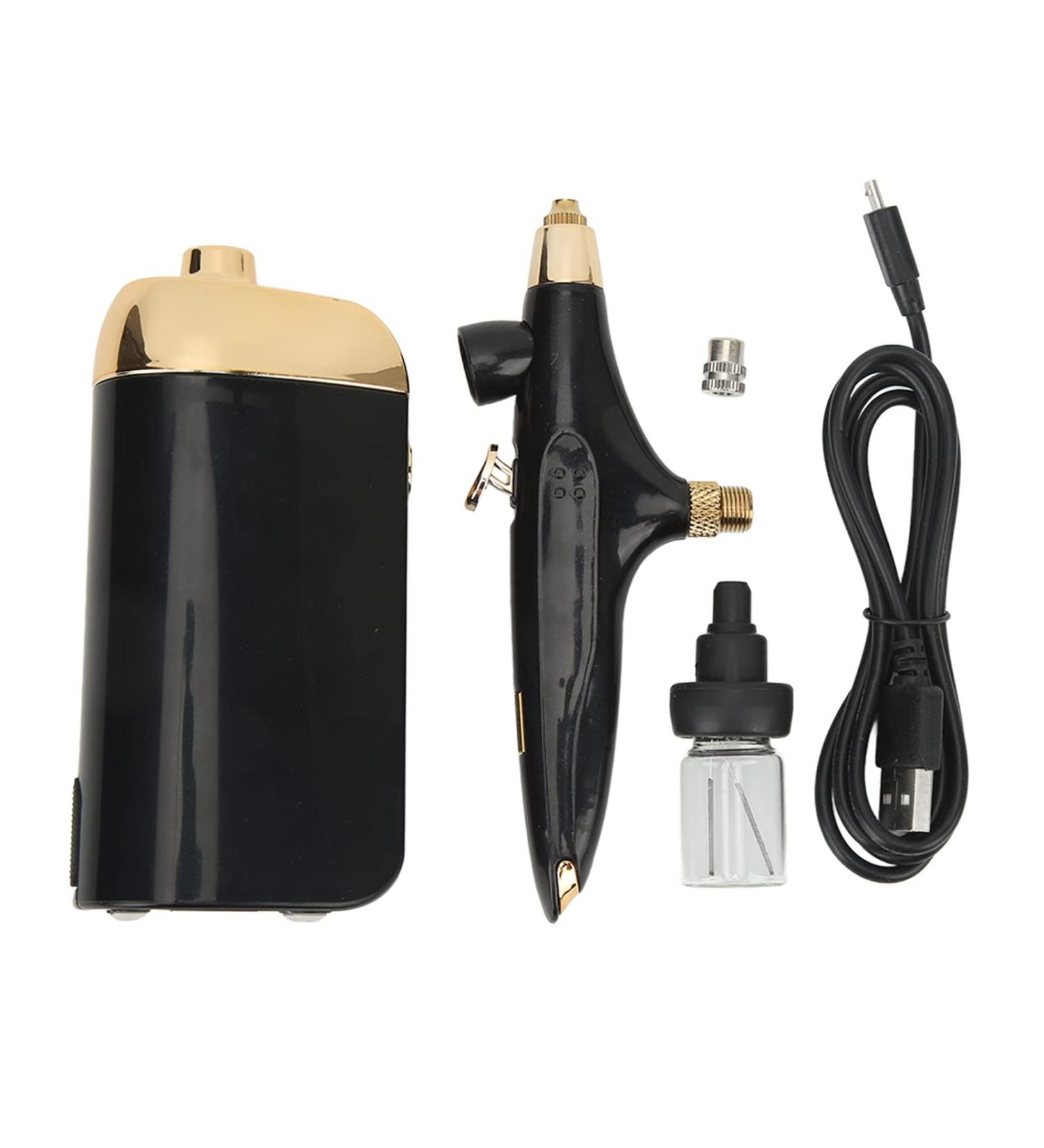Oxygen Facial Airbrush Portable Makeup Skin Care Toner Nano Mist Sprayer Device for Beauty Art Painting (Black Set) - Buy Online on GoSupps.com