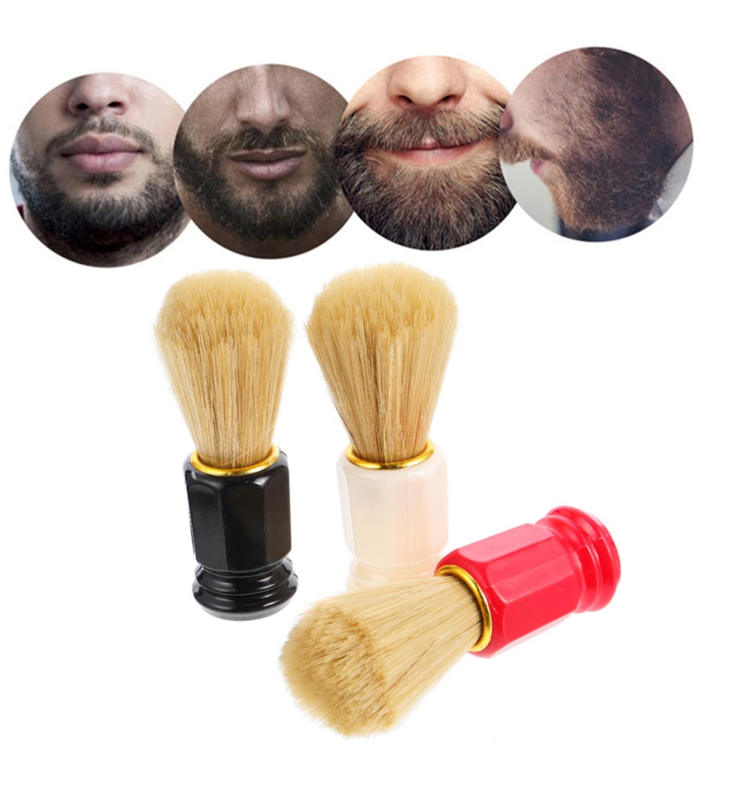 Frcolor 3-Pack Razor Brushes for Beard & Hair Care | Hairdresser Neck & Face Brushes | Wooden Bristle Tools for Men - Buy Online on GoSupps.com