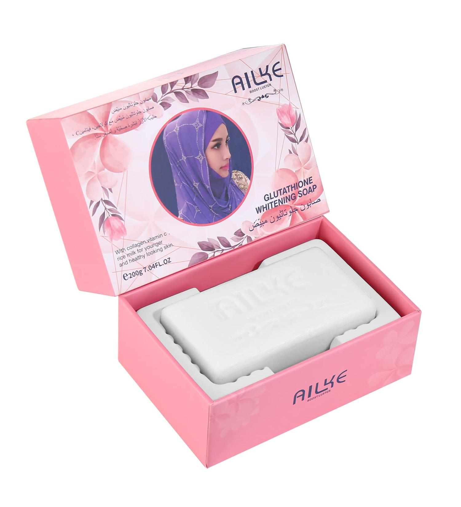 Skin Glowing and Lighting Handmade Scrub Soap Powerful Cleaning For Face and Body Wash With Kojic Acid &Glutathione Brightening Even Skin Tone Women Skin Care Gift 200g - Buy Online on GoSupps.com