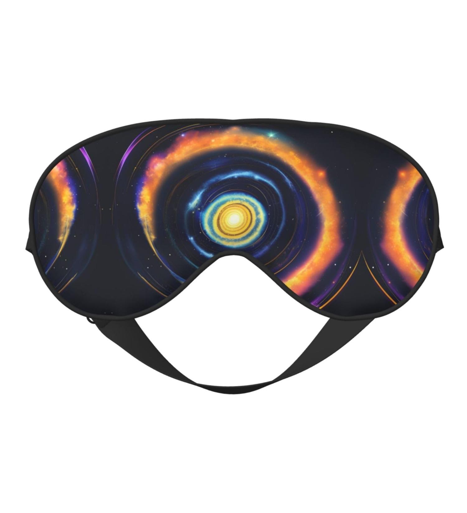 Space Spiral Cosmic Energy Print Eye Mask | Double-Sided Soft & Light Blocking for Better Sleep - Buy Online on GoSupps.com