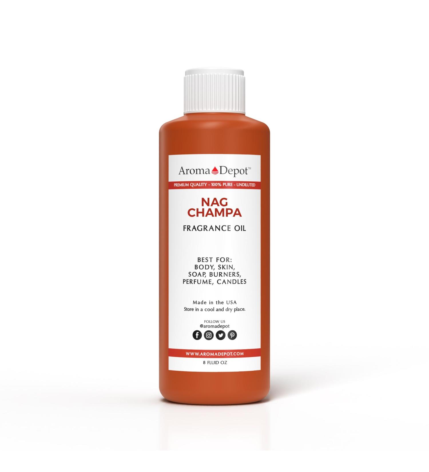 Aroma Depot 8 oz. Nag Champa Fragrance Oil - Versatile Scented Oil for Candles Bath Bombs Body Butter & More - Ideal for Diffusers & Heaters - Buy Online on GoSupps.com