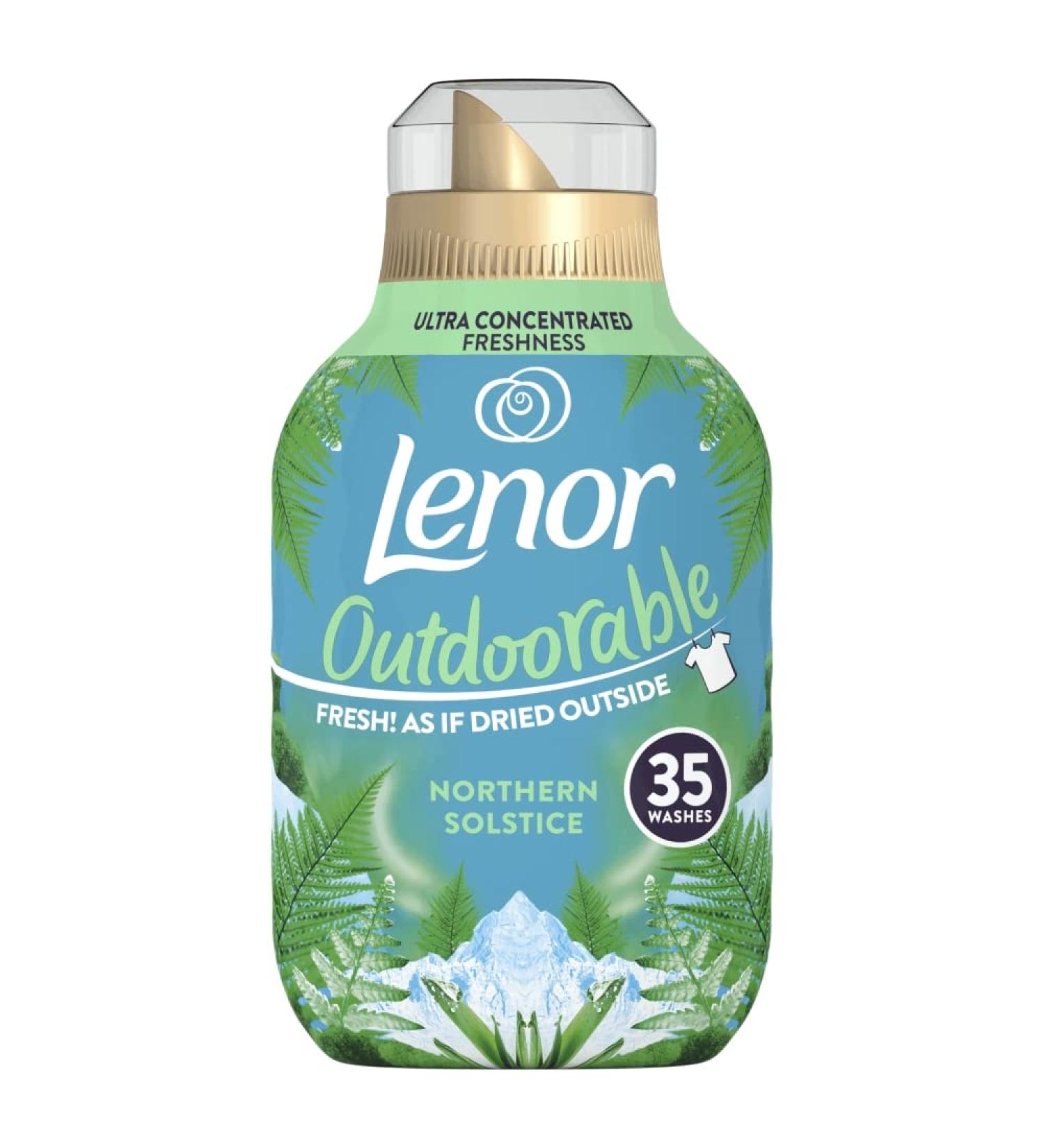 Lenor Outdoorable Fabric Conditioner 35 Washes 490Ml Northern Solstice - Ultra Concentrated Freshness - 100 Percent Recycled Bottle
