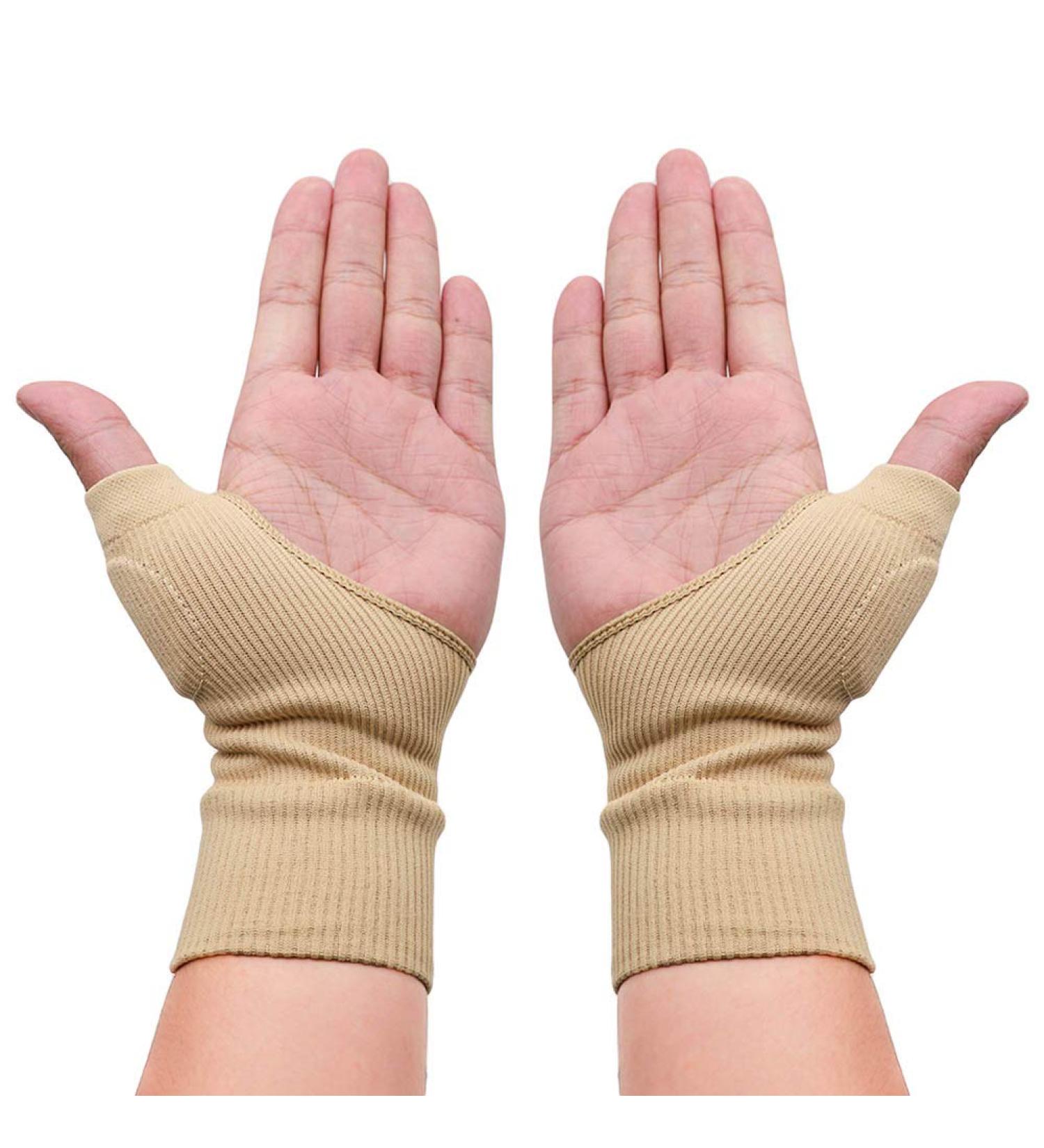 Ztl Therapy Gloves - Gel-Filled Thumb Support & Wrist Brace for Arthritis Compression (Men & Women) - Skin Color Ship Internationally - Buy Online on GoSupps.com