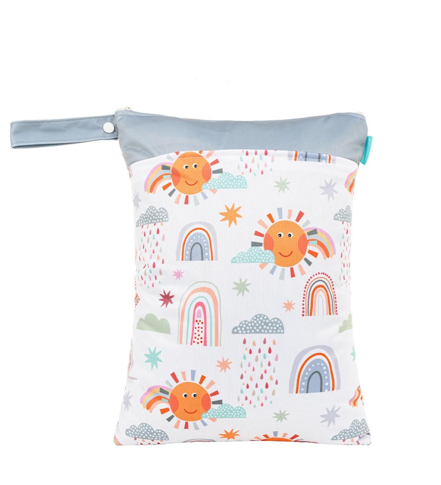 Daysskk Waterproof Wet Bag for Kids | Ideal Diaper Bag Swim & Travel - 30x40cm | Stylish Kindergarten & Daycare Zipper Design - Buy Online on GoSupps.com