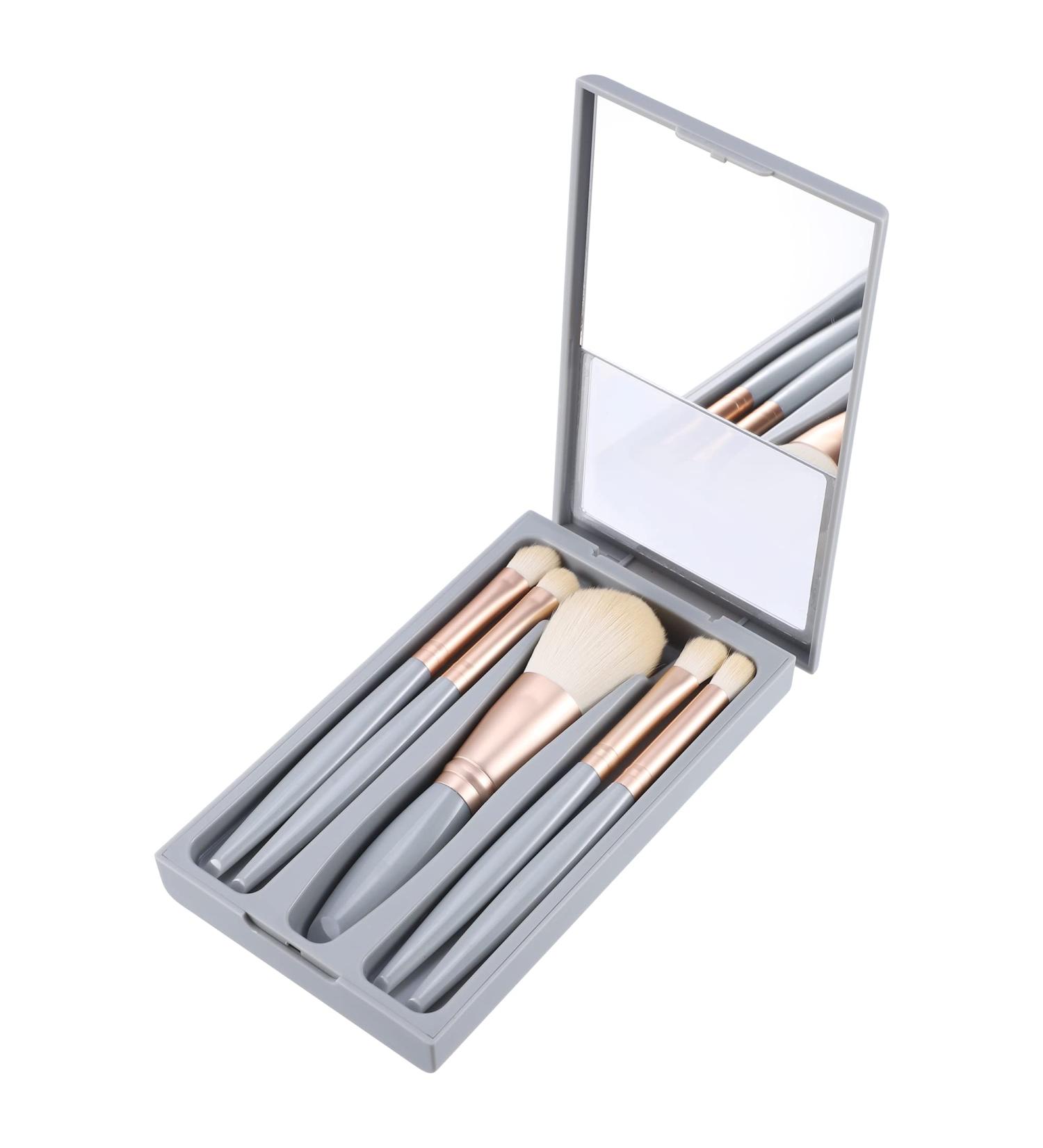 VOCOSTE Sky Blue Makeup Brush Kit - Travel Retractable Angled Eye Smudge & Defining Brushes Highlight Brush Perfect for International Shipping - Buy Online on GoSupps.com