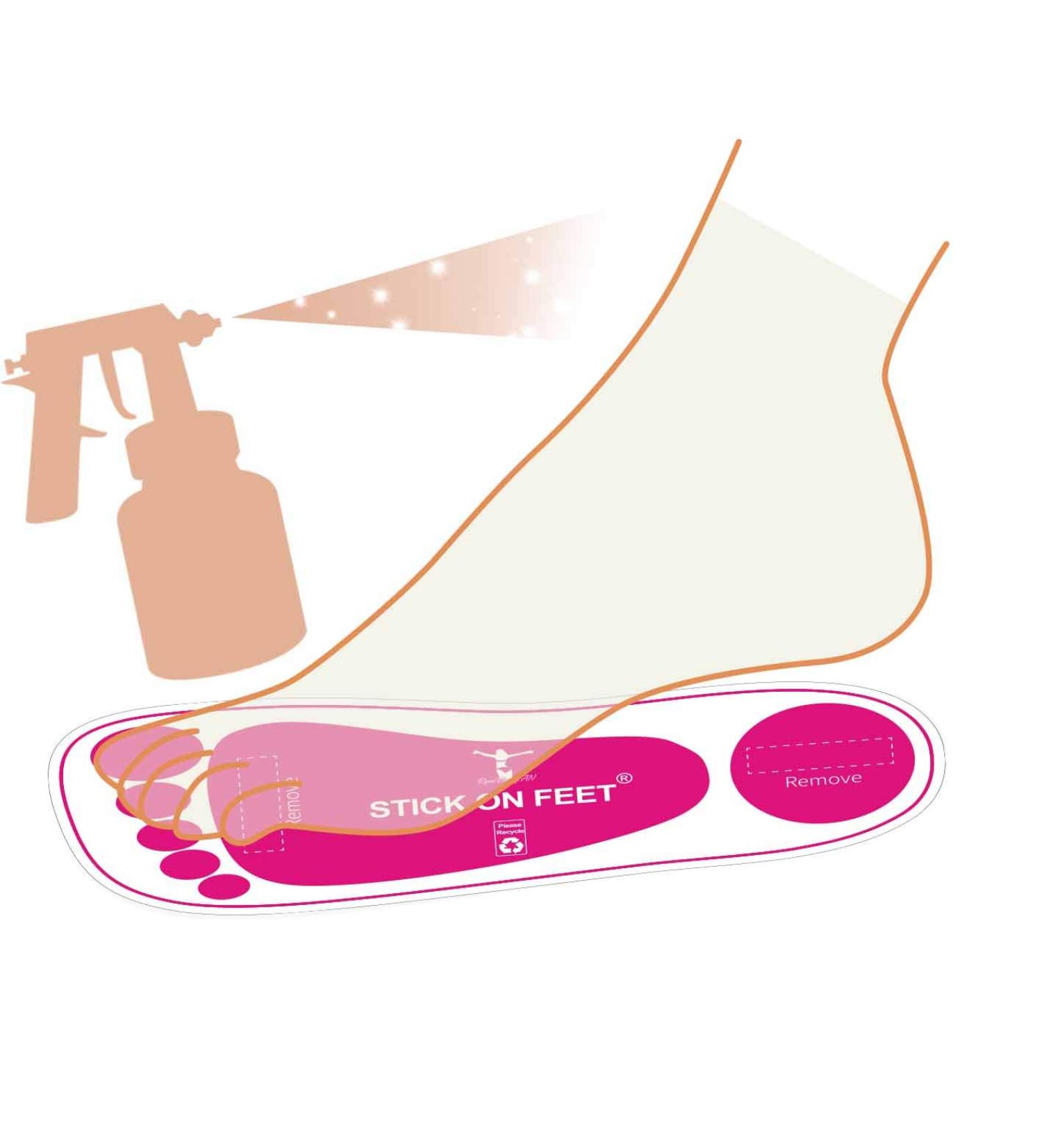 Economy 25 Pairs(50 feets) Pink Spray Tanning Sticky feet Pads Protectors for Fake Tan - Buy Online on GoSupps.com