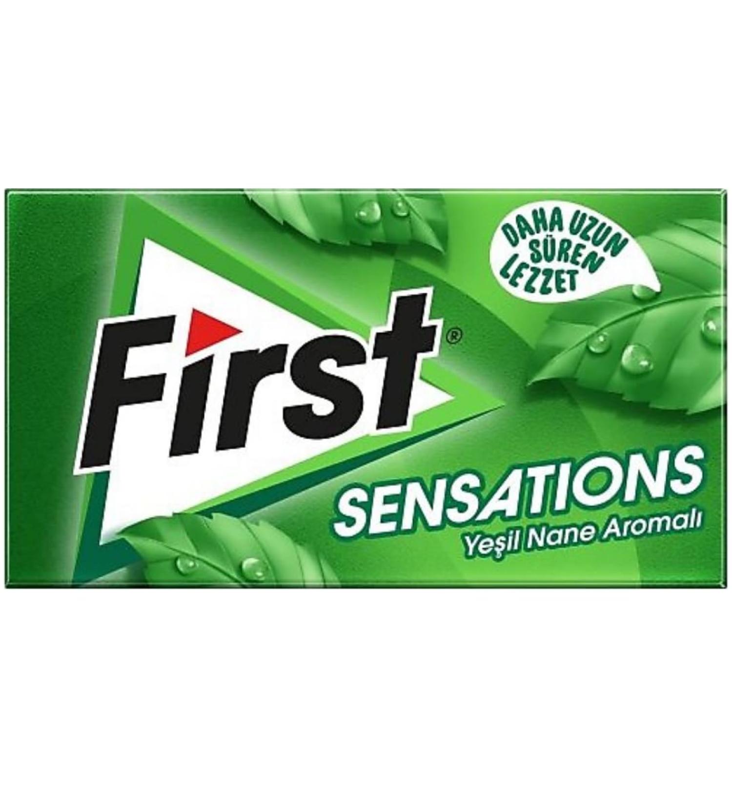 First Sensations Pepper Green Mint Flavored Chewing Gum 27 Gramm