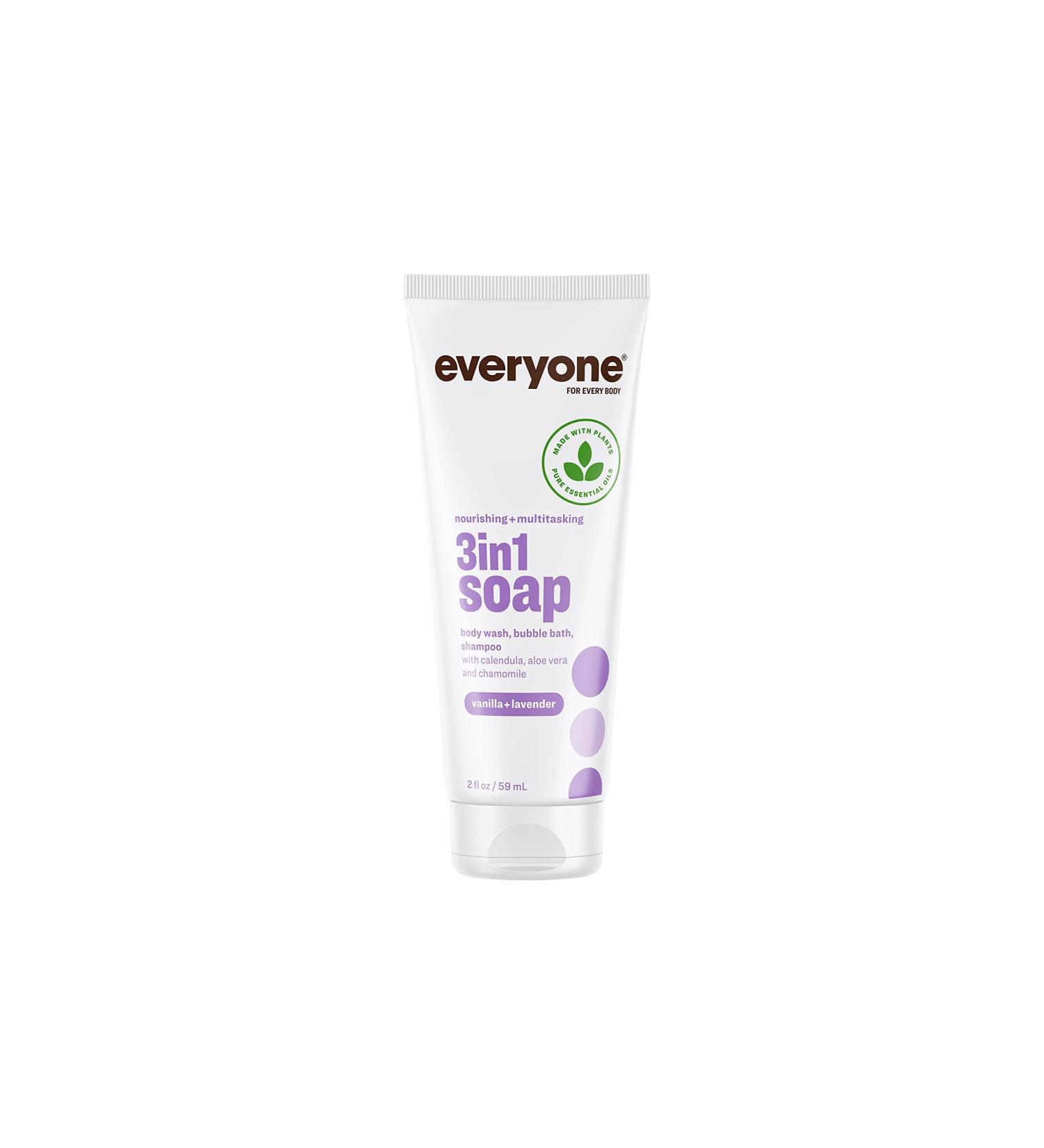 Everyone for Every Body 3-in-1 Soap Travel Size - Vanilla & Lavender - 2 Fl Oz - Buy Online on GoSupps.com