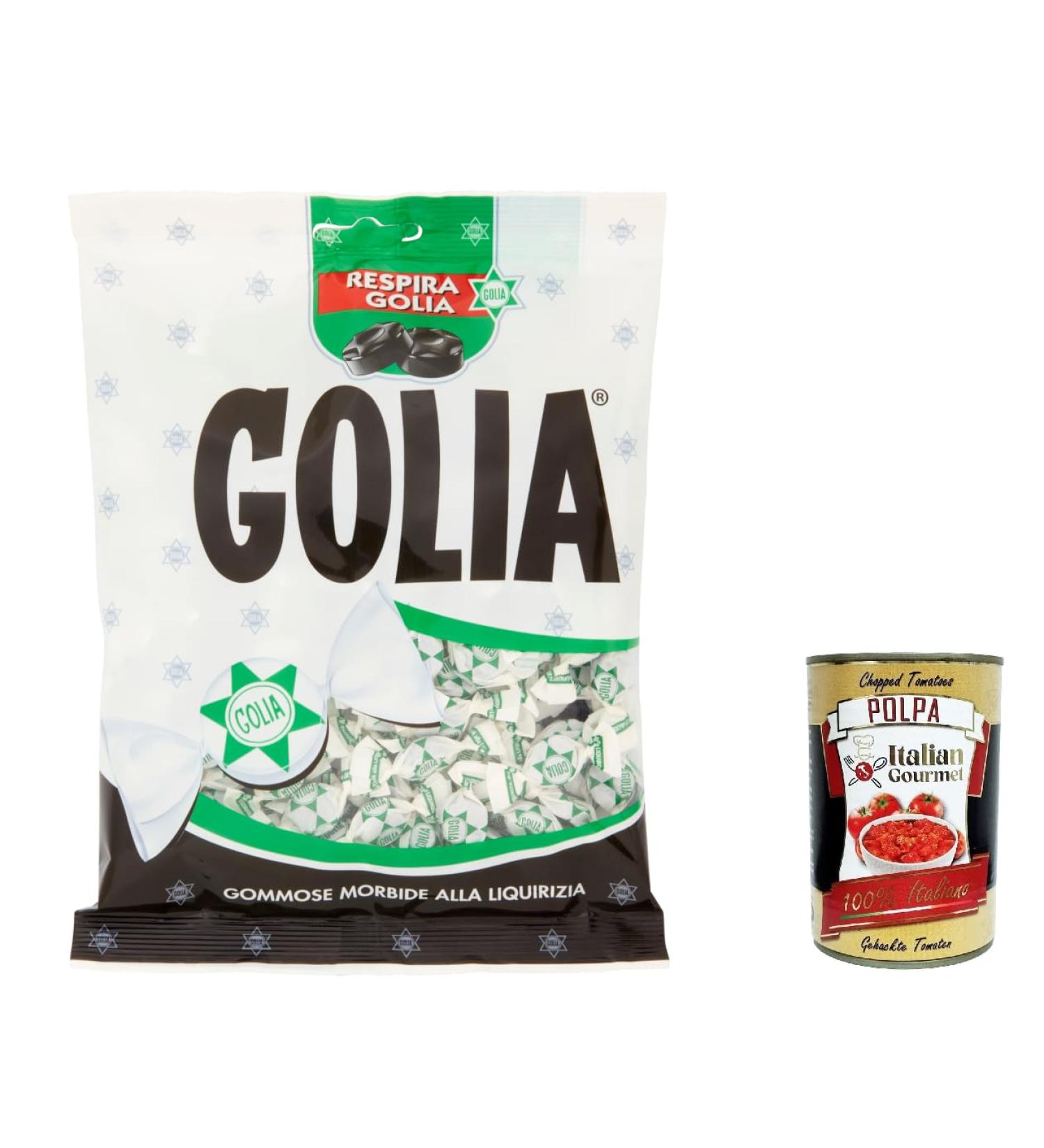 Buy Golia Farfallina Liquorice Gummy Candies (180g) & Italian Gourmet Polpa (400g) - International Shipping Available - Buy Online on GoSupps.com
