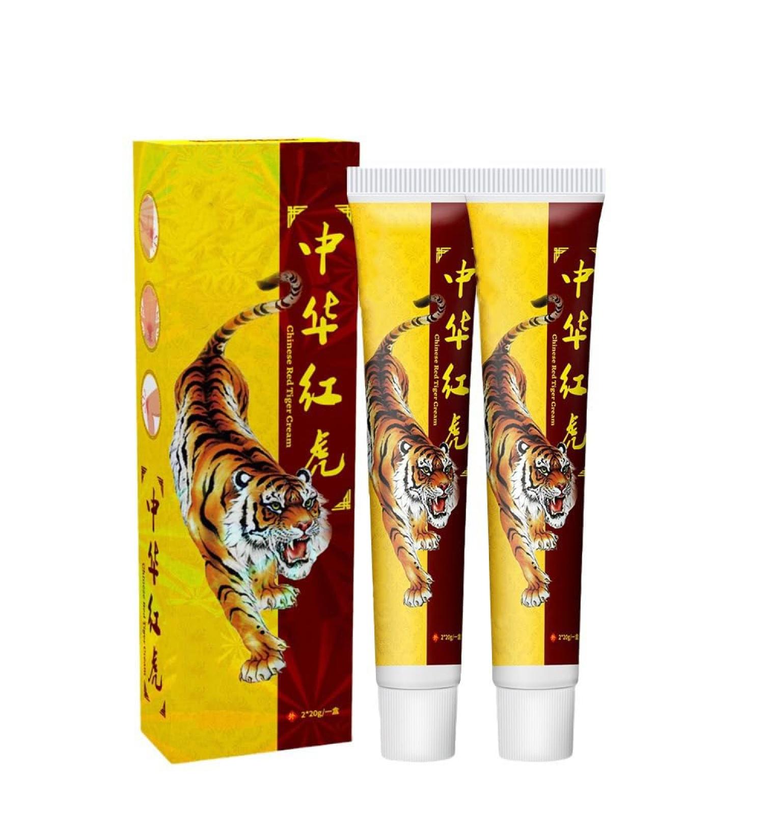 Lot de 2 pommades au tigre rouge en p te de tigre - Gel joint de tigre rouge pour taille bras dos de la main paule apaisant doux rafra chissant et non gras
