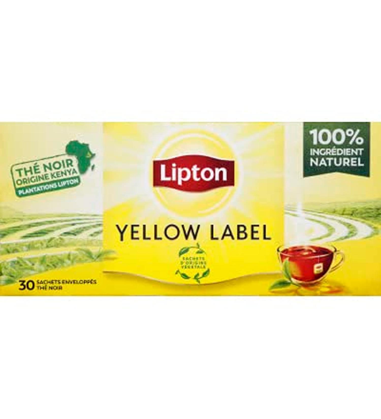 Lipton Yellow Label Kenya - La bo te de 30 sachets