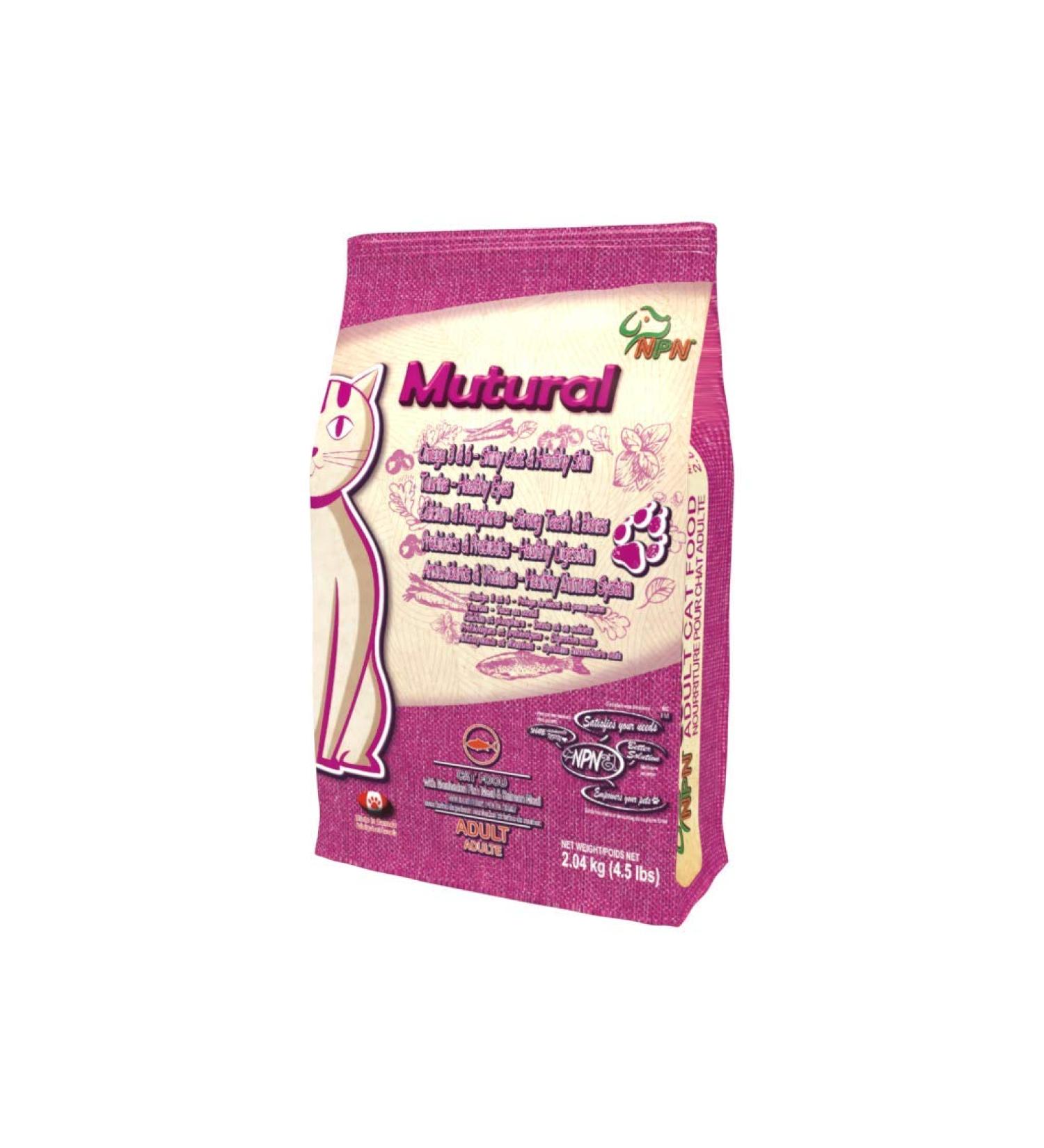 NPN Mutural Dry Cat Food for Adult Cat with Menhaden Fish Meal & Salmon Meal - 2.04 kg (4.5 lb) - Buy Online on GoSupps.com