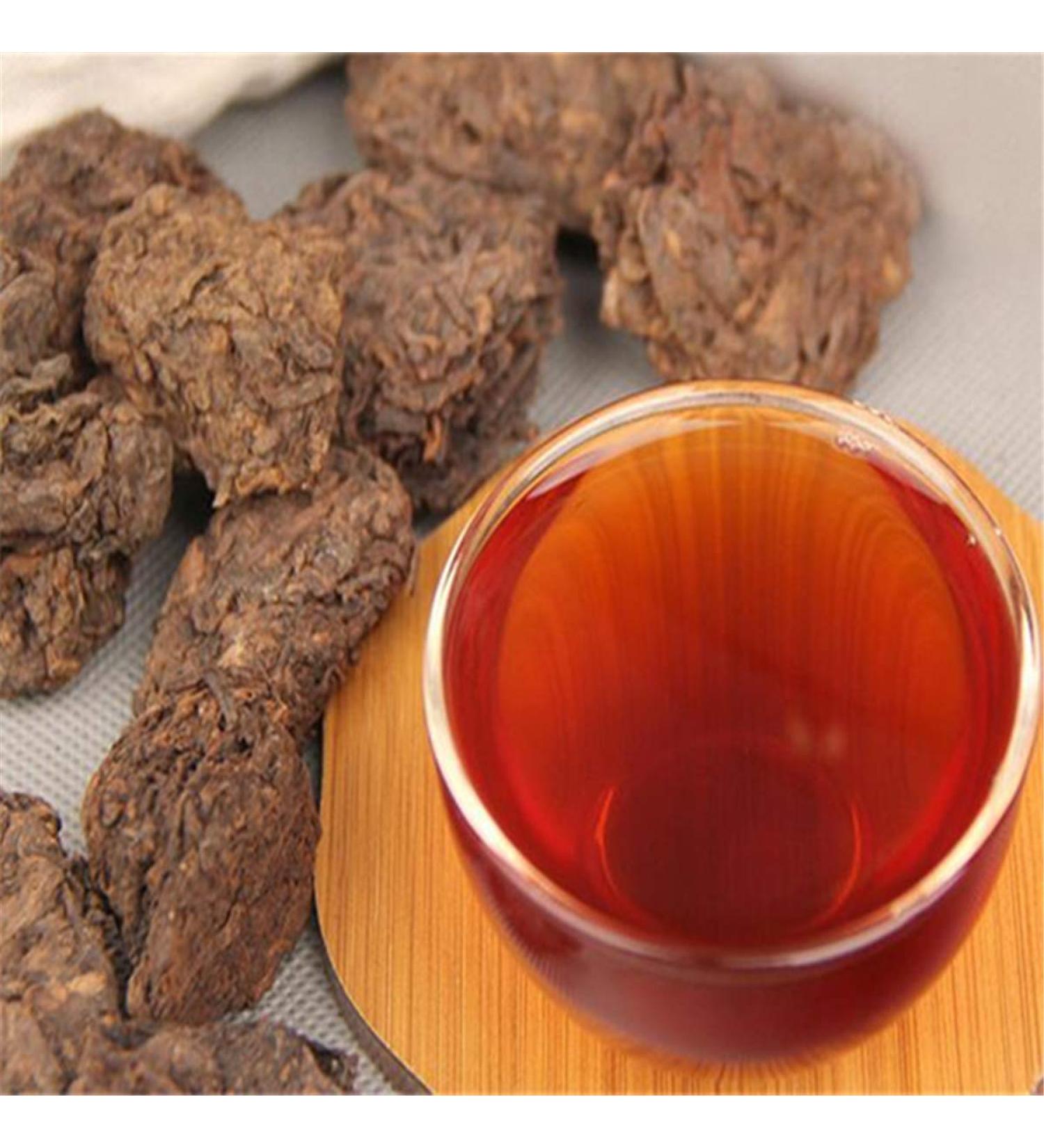 HELLOYOUNG 200g Th Pu-erh chinois cuit pur en forme de Tuo du Yunnan fabriqu partir de feuilles d'arbres anciens nourriture verte artisanale traditionnelle avec du corps - Buy Online on GoSupps.com