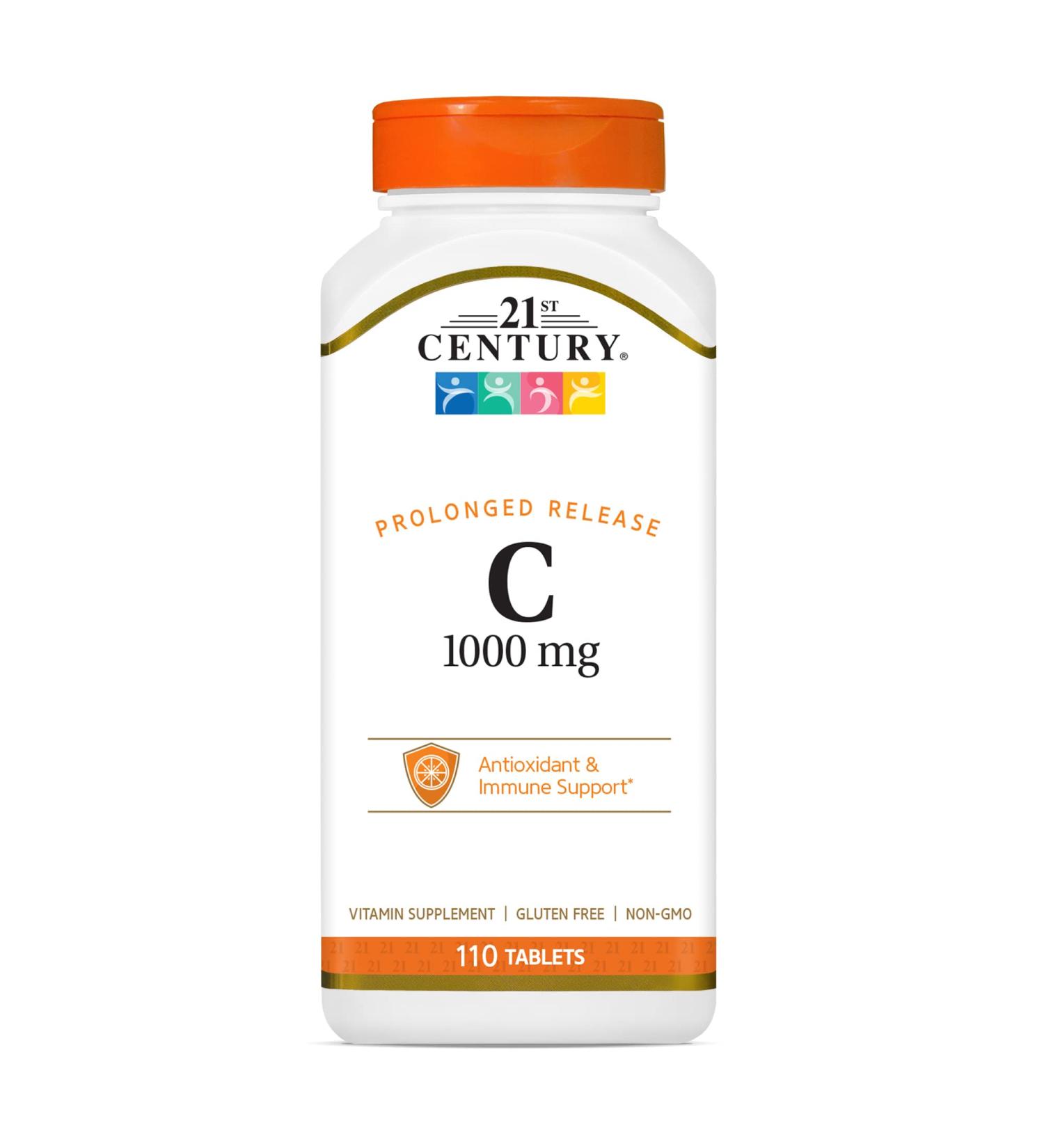 21st Century C 1000mg Prolonged Release Tablets | 110 Count | Pack of 1 - Buy Online on GoSupps.com
