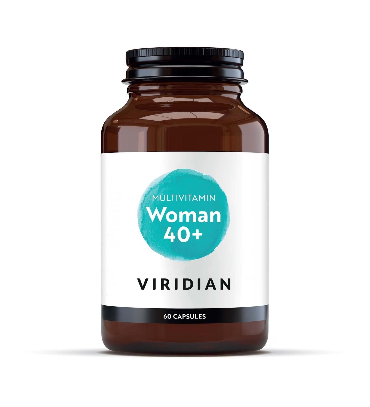Viridian - Woman 40+ Multivitamin - 60 Veg Capsules | for Women Over 40 | Balanced B Vitamins & Phytonutrients for Energy & Well-Being | Non-GMO No Fillers | Formulated by Nutritionists | Vegan - Buy Online on GoSupps.com