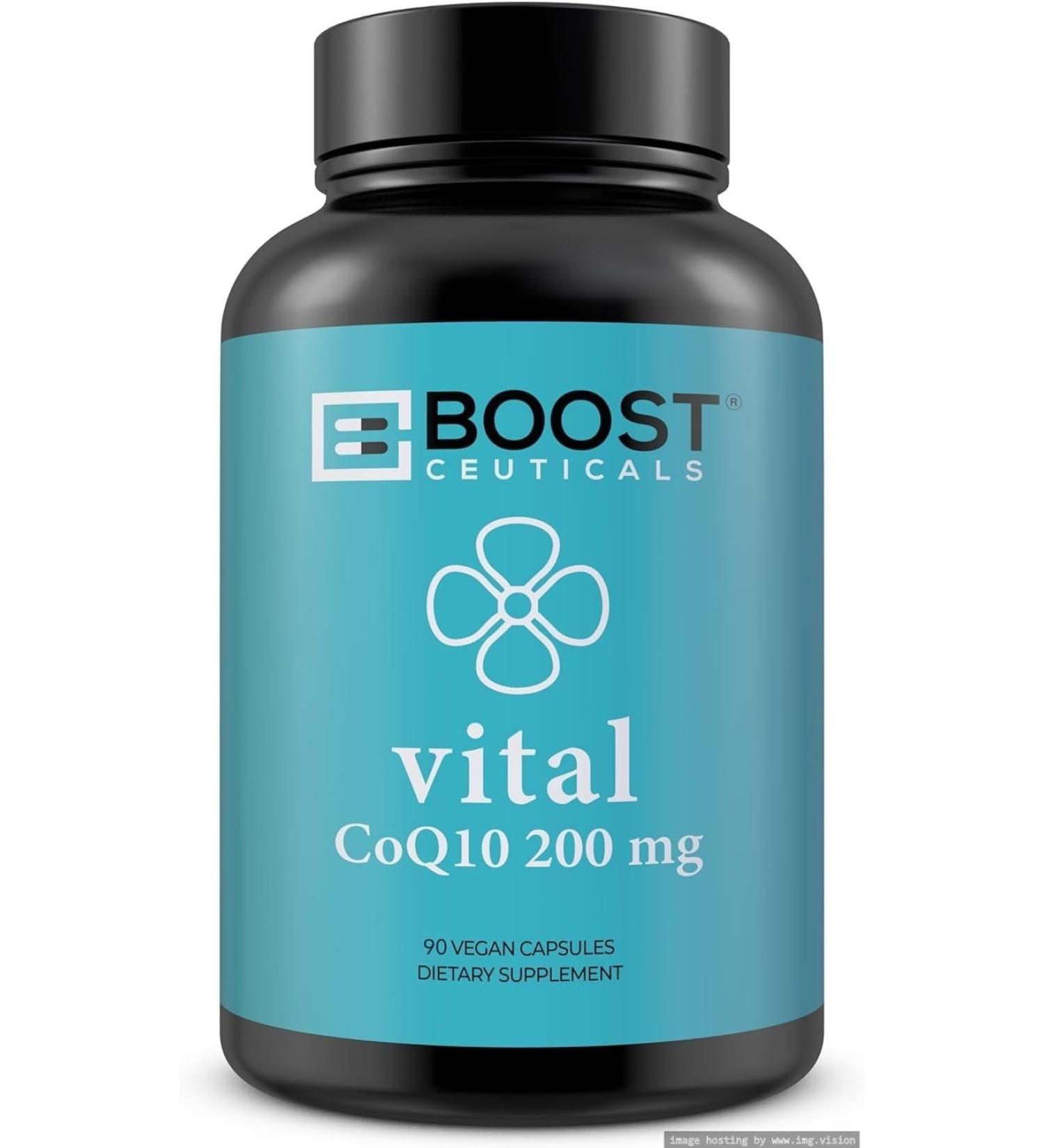 CoQ10 200mg - High Absorption Vegan Supplement with Bioperine | Non-GMO Gluten-Free 90 Capsules - Buy Online on GoSupps.com