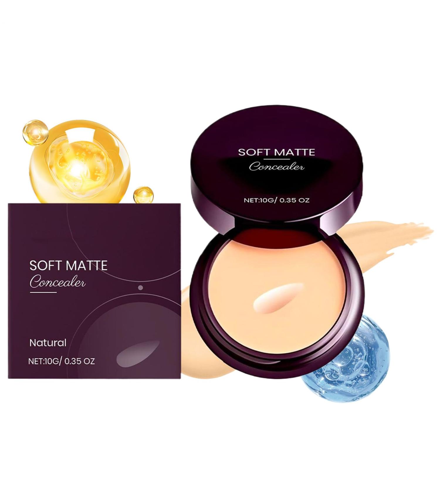 Anti-Cernes Soft Matte Haute Couvrance | Cr me Correctrice Matifiante Anti-Brillance Soin Longue Tenue 10G L ger pour Voyage v nement Quotidien Ext rieur Couleur naturelle - Buy Online on GoSupps.com