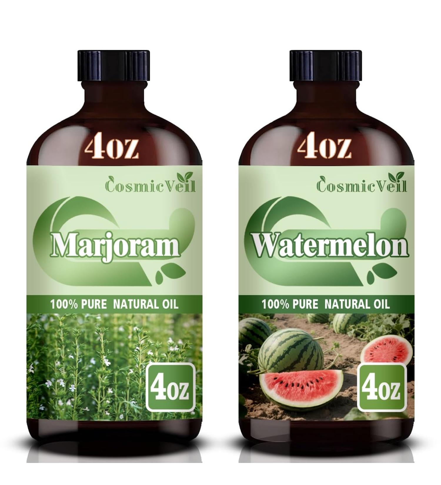 Marjoram Essential Oil and Watermelon Essential Oil 4 Fl Oz (120Ml) Fragrance Oil for Aroma Diffuser Humidifier Home Fragrance Spa Cleaning Body Care Massage Yoga DIY Candle - Buy Online on GoSupps.com