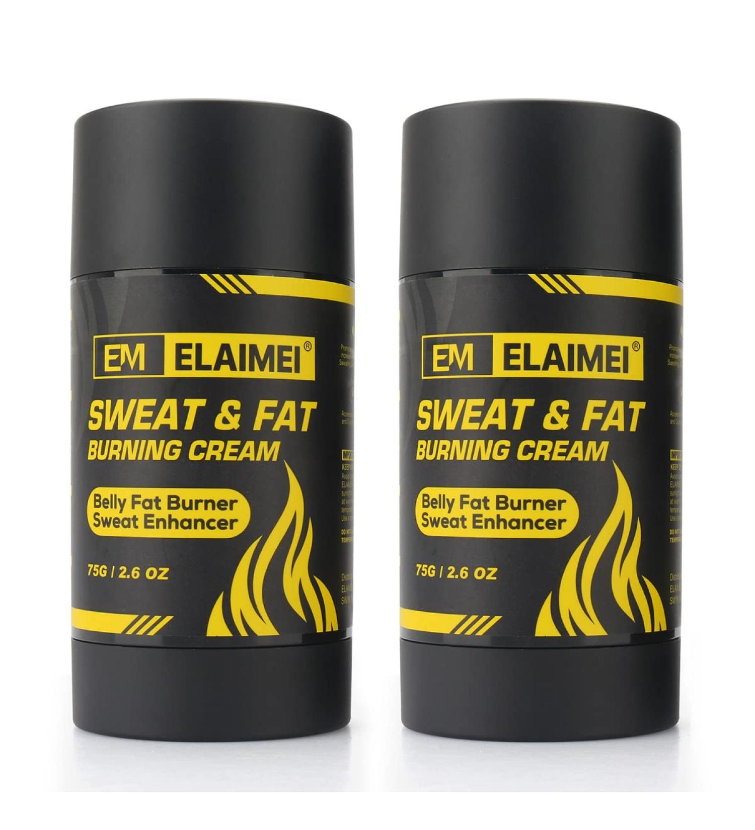 ELAIMEI Hot Gel Cream Fat Burning Sweat Cream Weight Loss Workout Enhancer Gel for Belly Slimming Cream for Tummy Anti Cellulite Cream for Body for Women and Men (2 PCS) - Buy Online on GoSupps.com