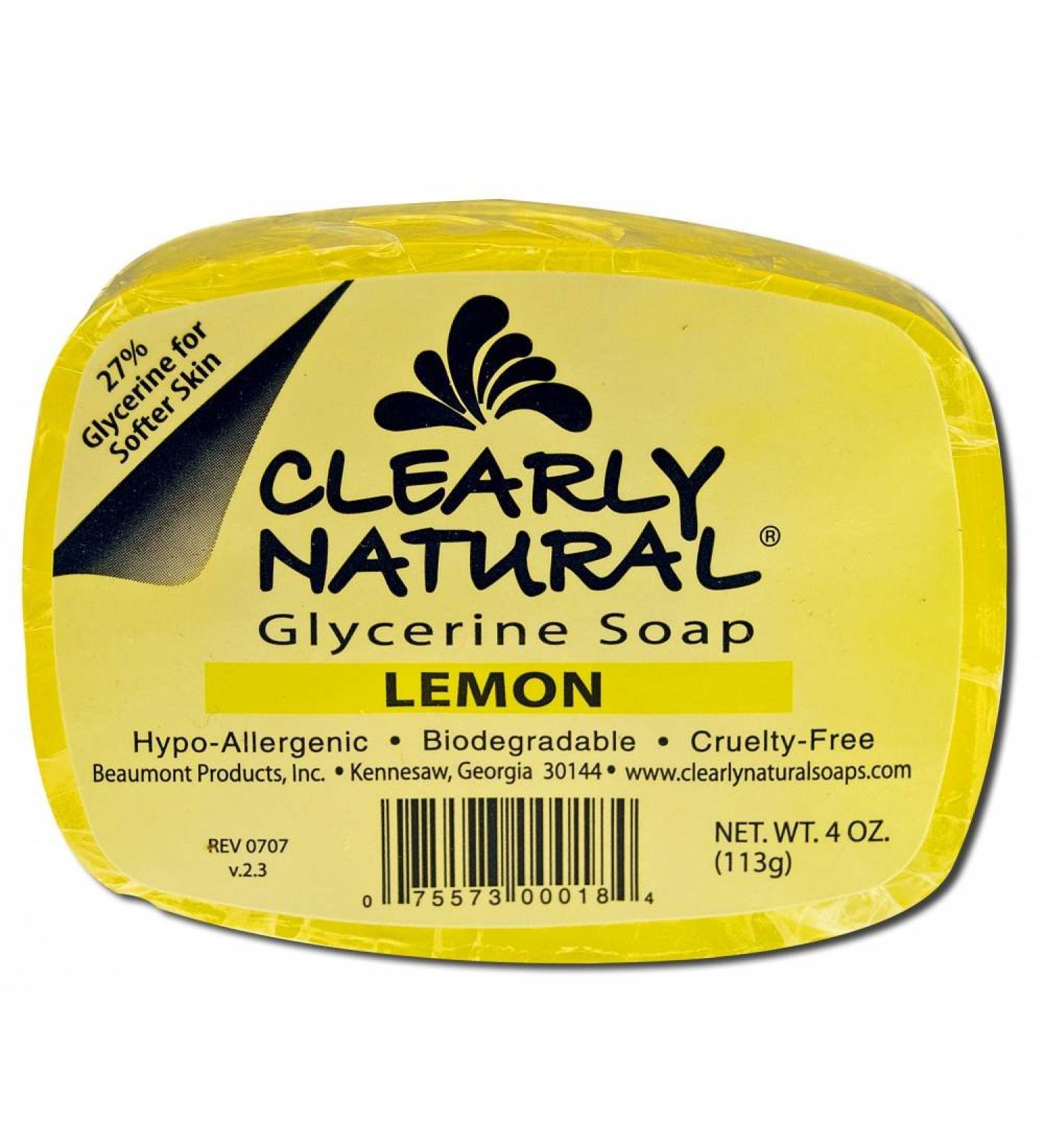 Clearly Natural Glycerine Bar Soap Lemon - 4 oz