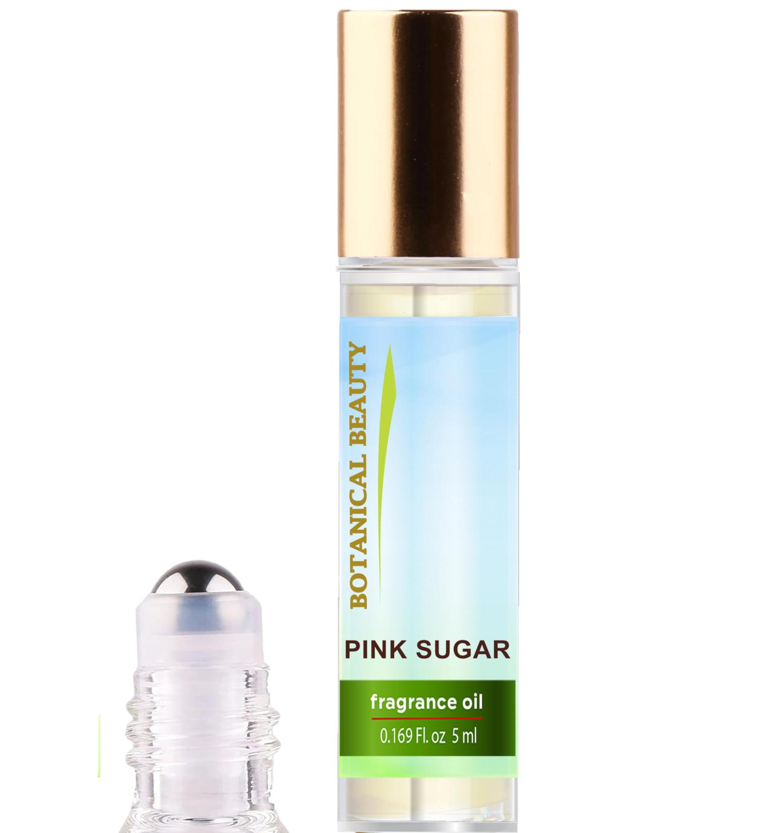 Botanical Beauty PINK SUGAR FRAGRANCE OIL ROLL-ON 0.169 FL OZ (5 ML) Rollerball Perfume Alcohol-Free Long Lasting