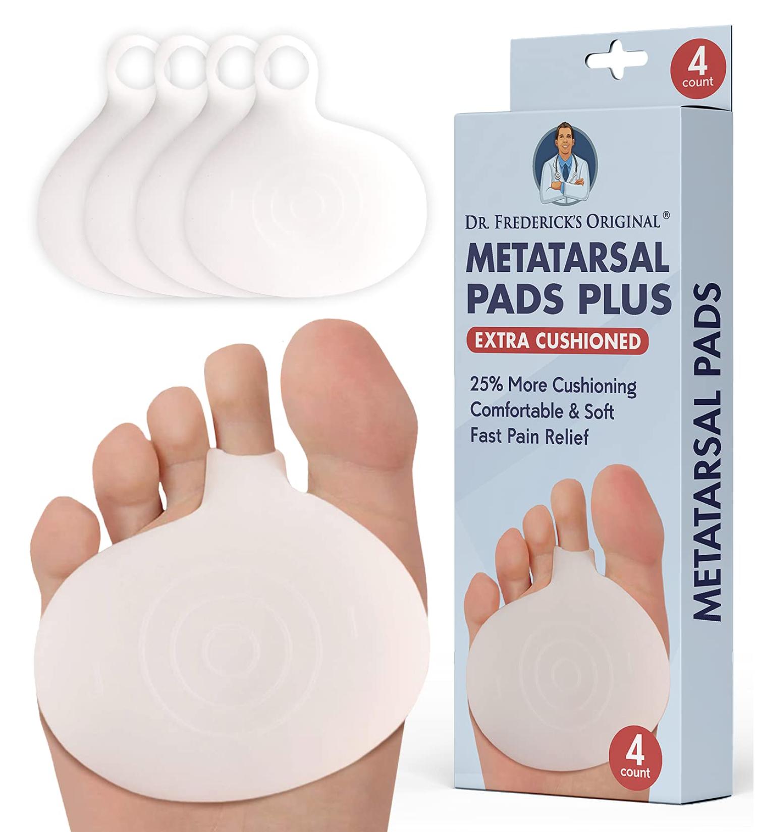 Dr. Frederick's Original Metatarsal Pads Plus - 4 Pieces - Extra Cushioning for Men & Women - Buy Online on GoSupps.com