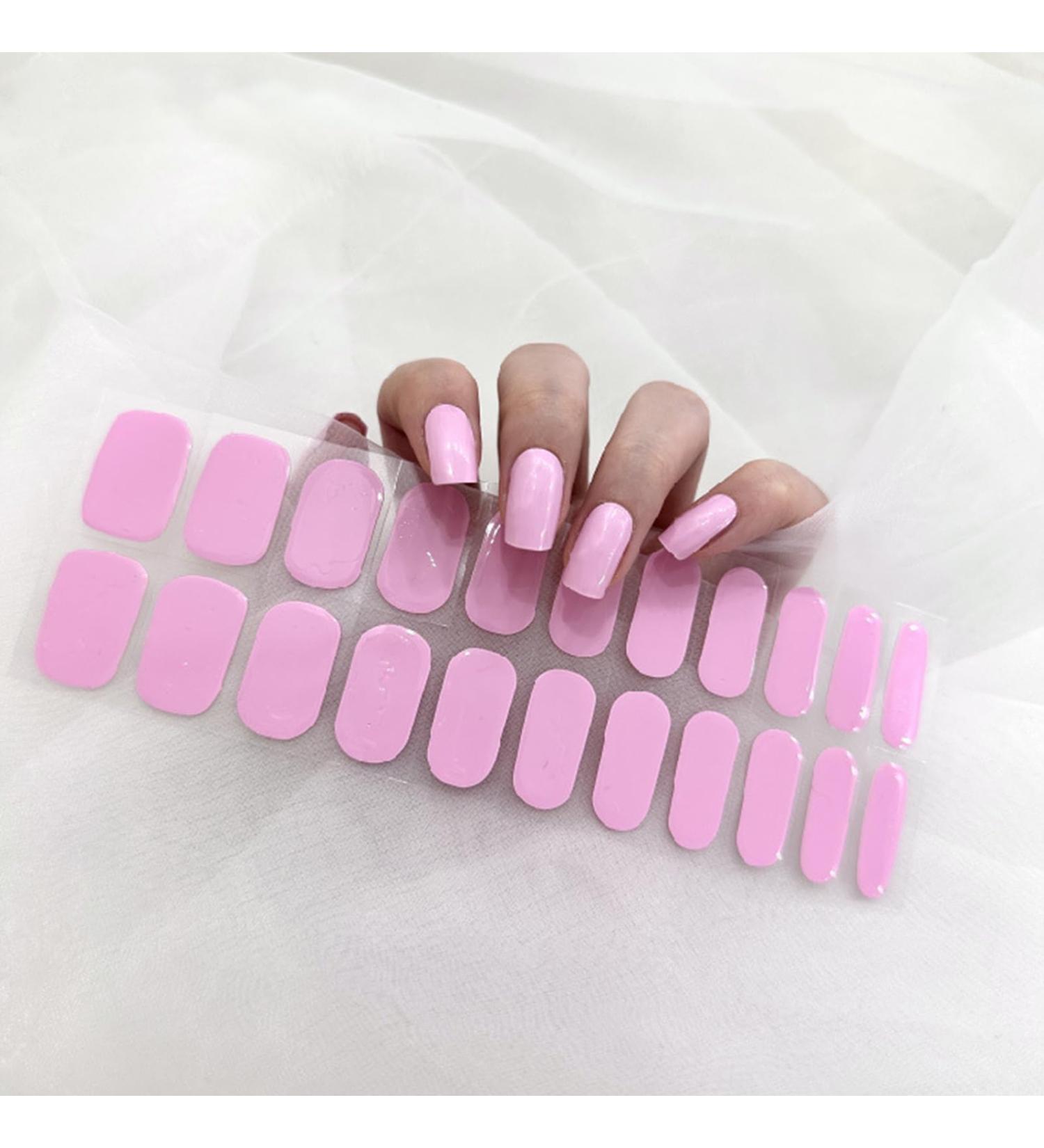 CBOIC 22PCS UV Gel Nail Film - Semi-Hardened Hot Pink Nail Polish Stickers | Long-Lasting Color Gel Strips for Women & Girls - International Shipping Available - Buy Online on GoSupps.com