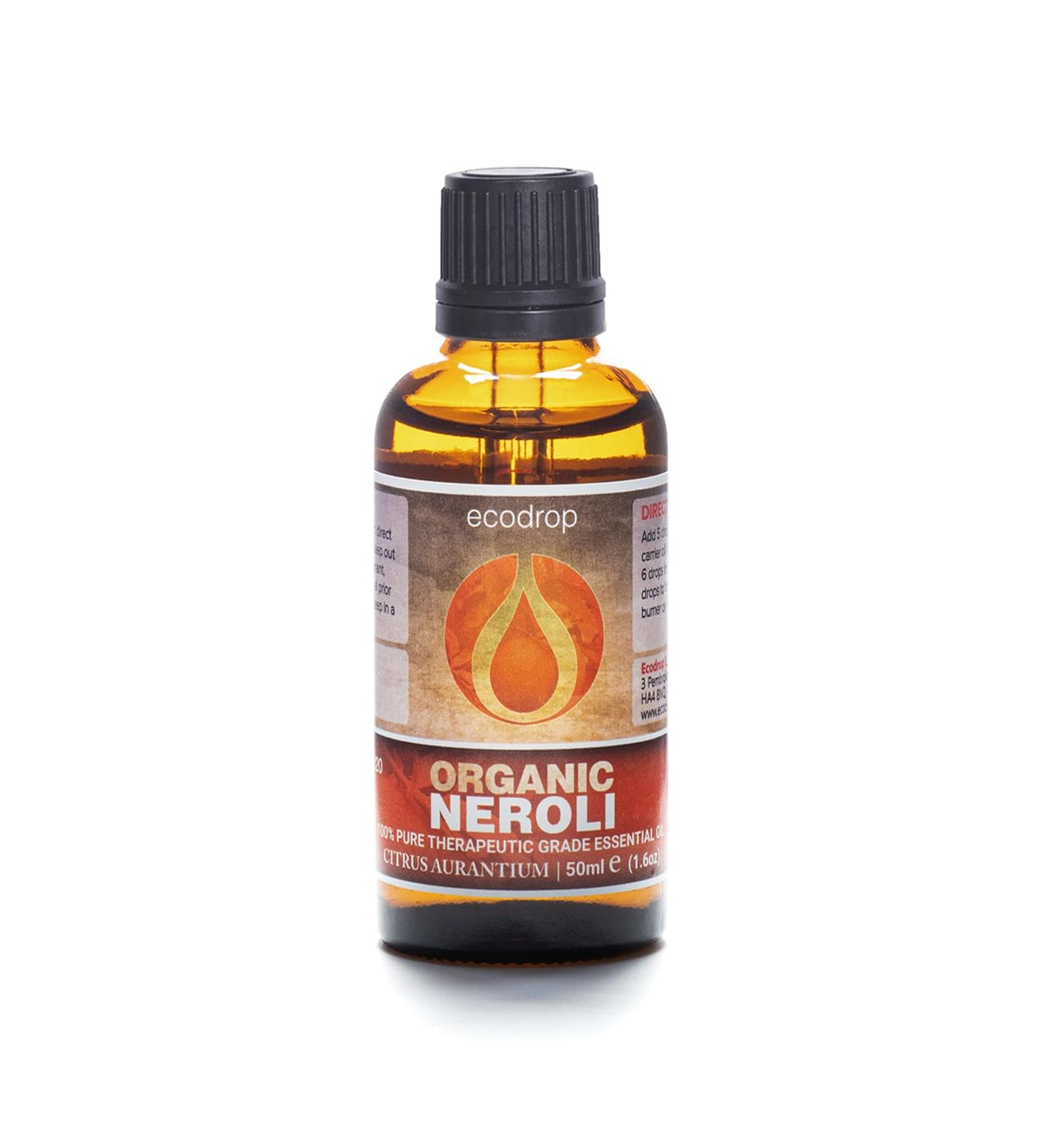 Ecodrop Pure Neroli Essential Oil - 100% Natural Therapeutic Grade | Aromatherapy & Diffuser Oil | Organic Citrus Aurantium - 1.69 Oz - Buy Online on GoSupps.com