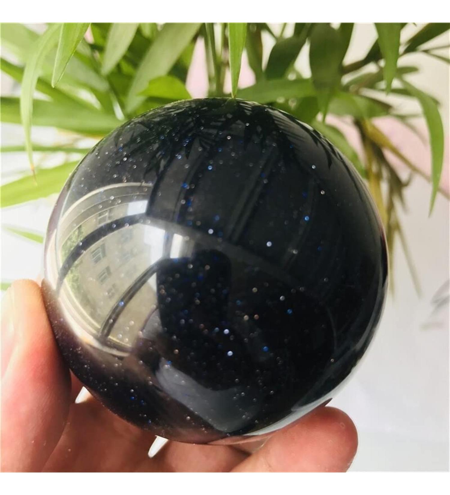 Natural Crystal Rough 5 cm Natural Blue Sand Gold Stone Sand Ball Quartz Crystal Globe Great Choice for Home Decoration - Buy Online on GoSupps.com