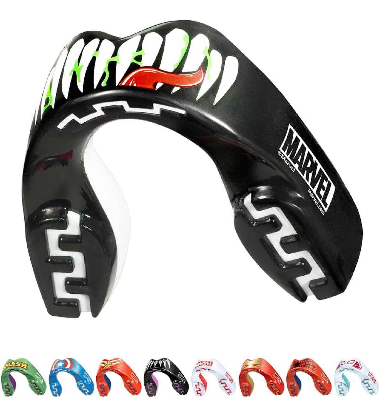 Marvel Venom Sports Mouthguard Dual Layer Premium Protection Adults Gum Shield with Case for Boxing All Contact Sports - Venom - Buy Online on GoSupps.com