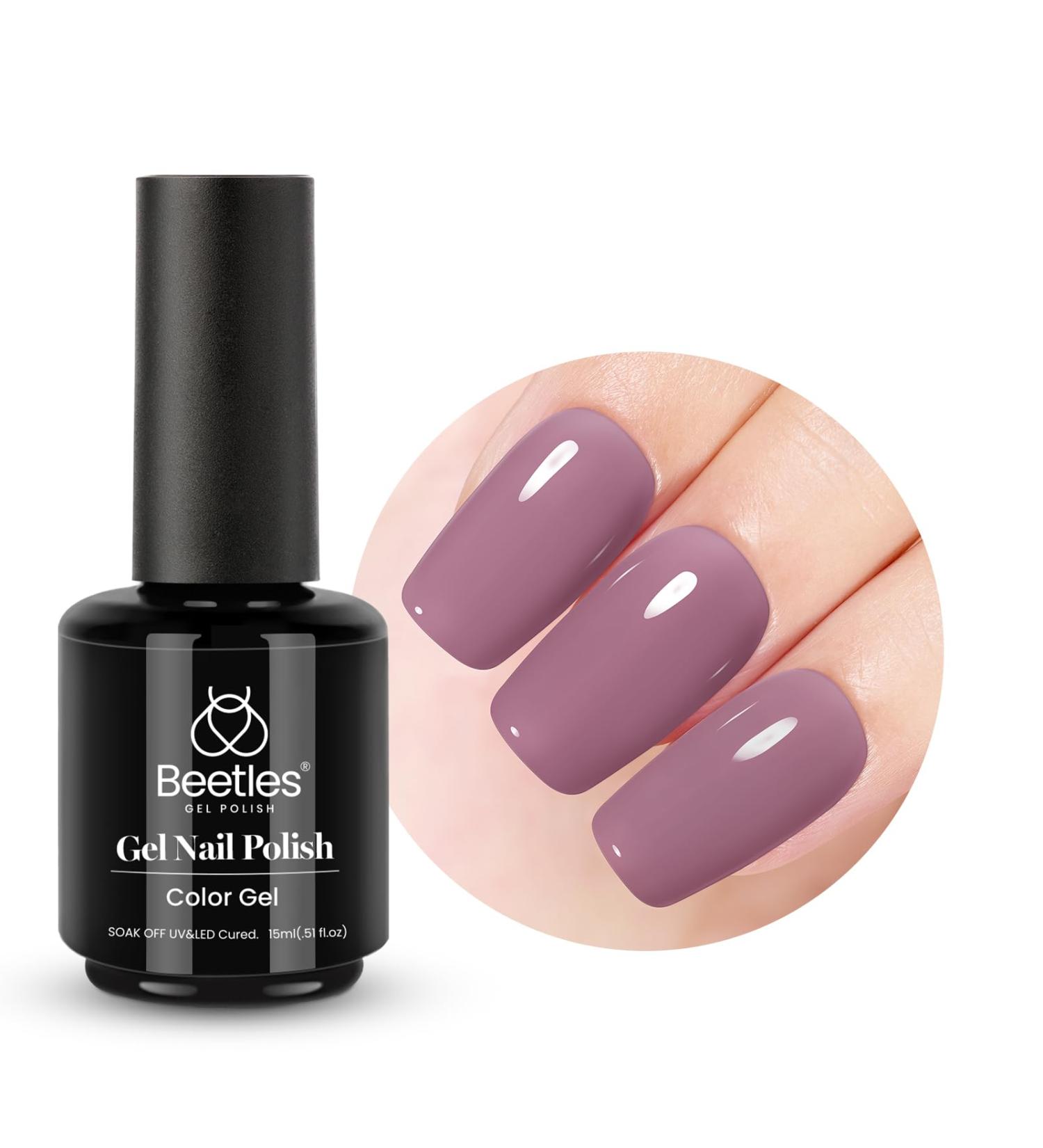 Beetles Smoky Purple Gel Polish 15ml - Gray Purple Soak Off UV LED Nail Lamp Manicure Salon Gel Nail Design - Nail Art Decoration and Gifts - Buy Online on GoSupps.com