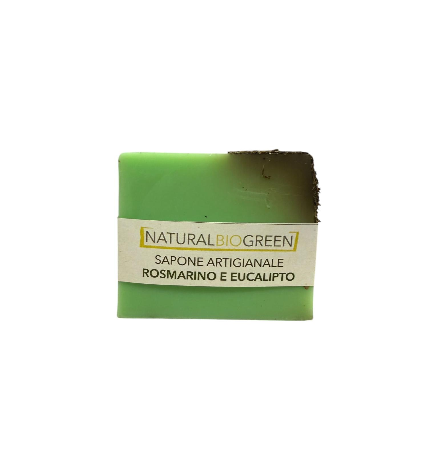  Naturalbiogreen Handmade scented soap with rosemary and eucalyptus 100g - Buy Online on GoSupps.com